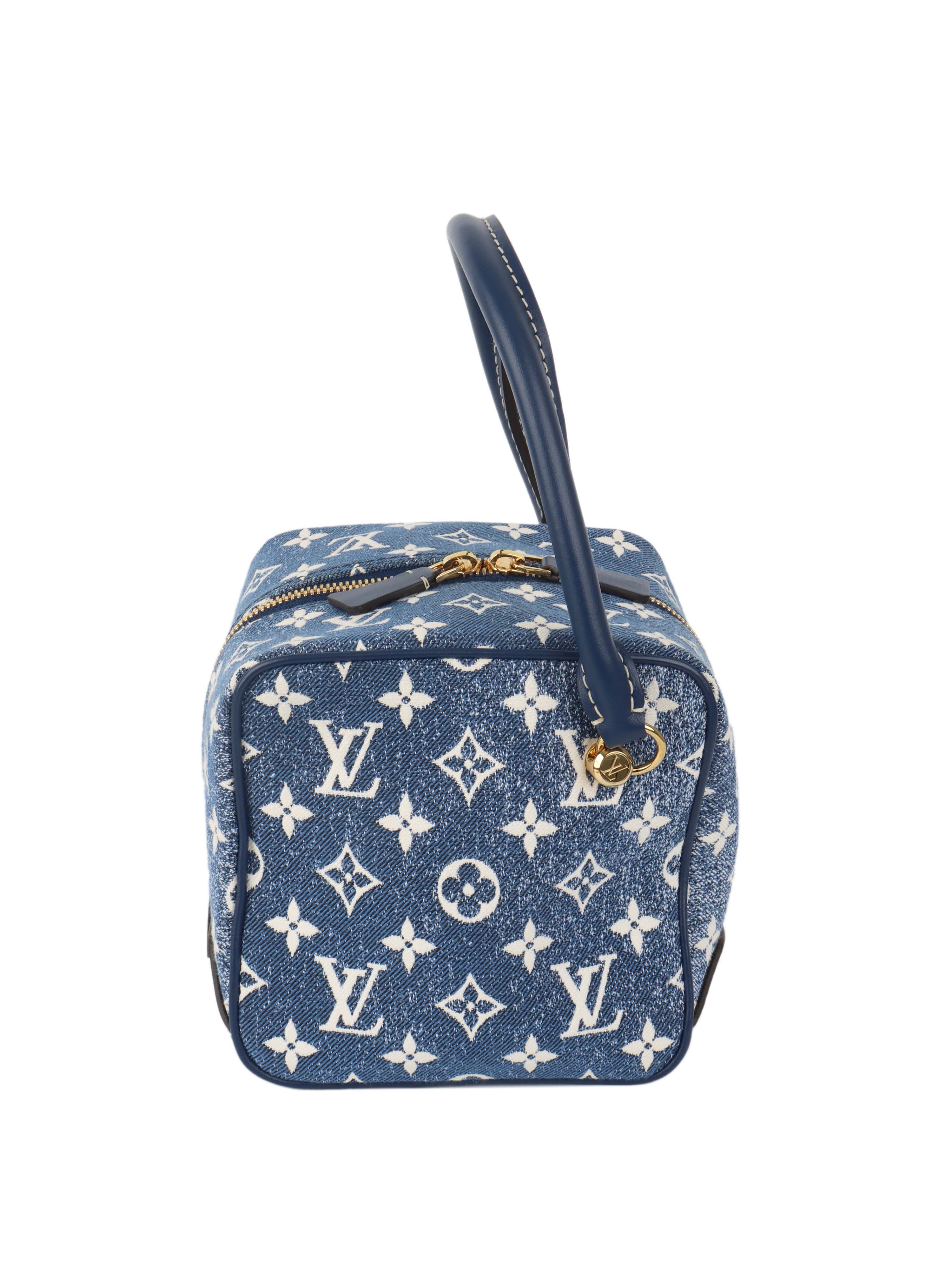 Authentic Louis Vuitton Denim Dice Bag - Luxury Designer Crossbody Purse for Women | Perfect for Casual Outings, Travel & Everyday Use