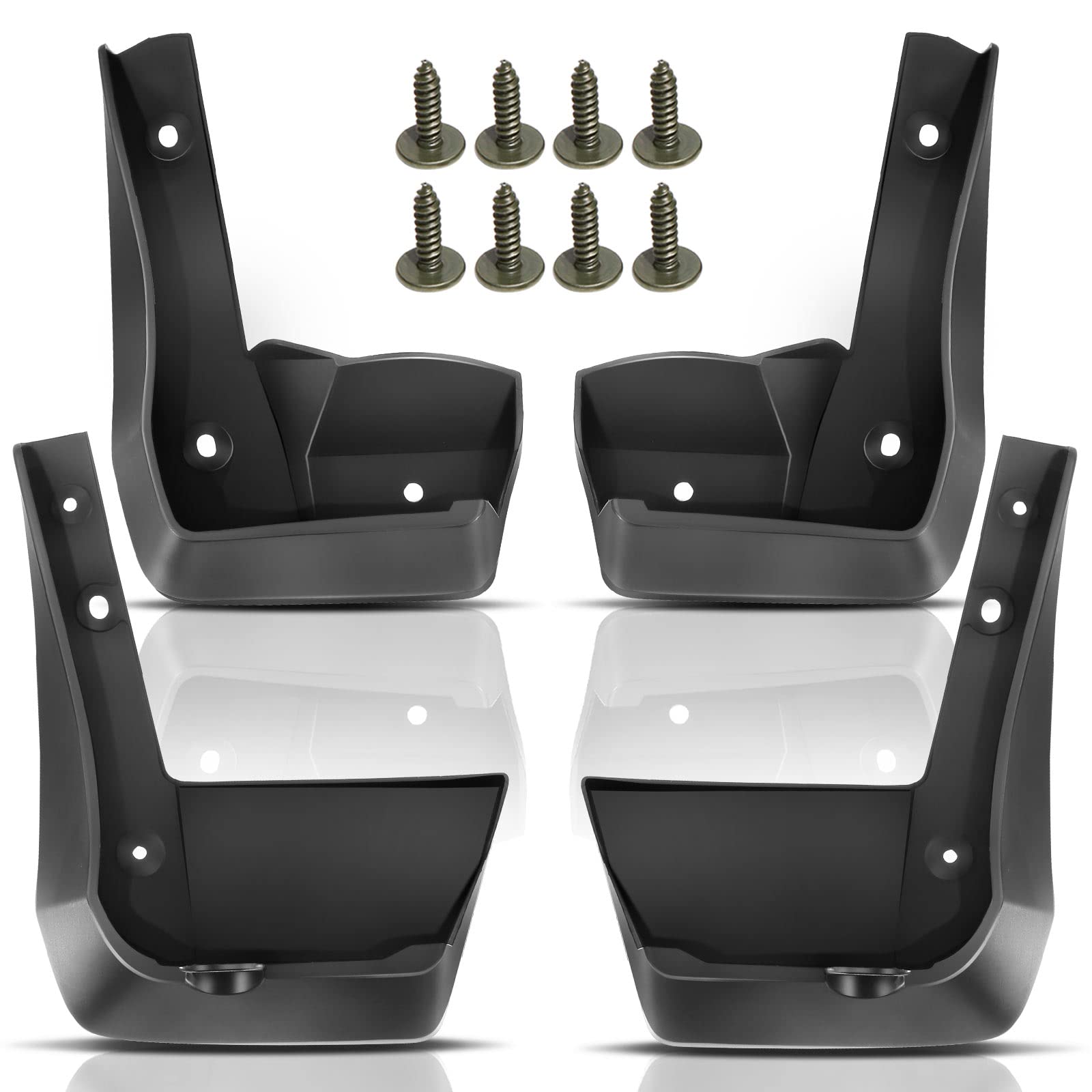 YHTAUTO 4-Piece Mud Flaps Splash Guards for 2018-2022 Honda Accord Sedan (Non-Hybrid) - Front & Rear Black Mudguards | All-Weather Protection Against Road Debris & Splashes