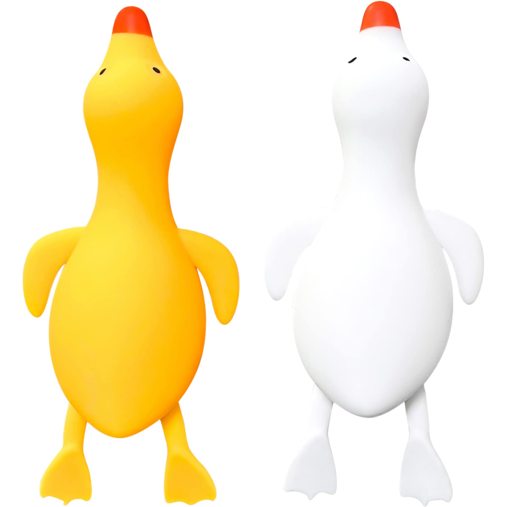 Stress Relief Squishy Fidget Toys - Set of 2 Duck-Shaped Squeeze Balls for Kids & Adults | Anxiety Relief Animal Dough Balls for Boys & Girls | Soft Squishy Stress Balls for Office, Classroom & Home Use