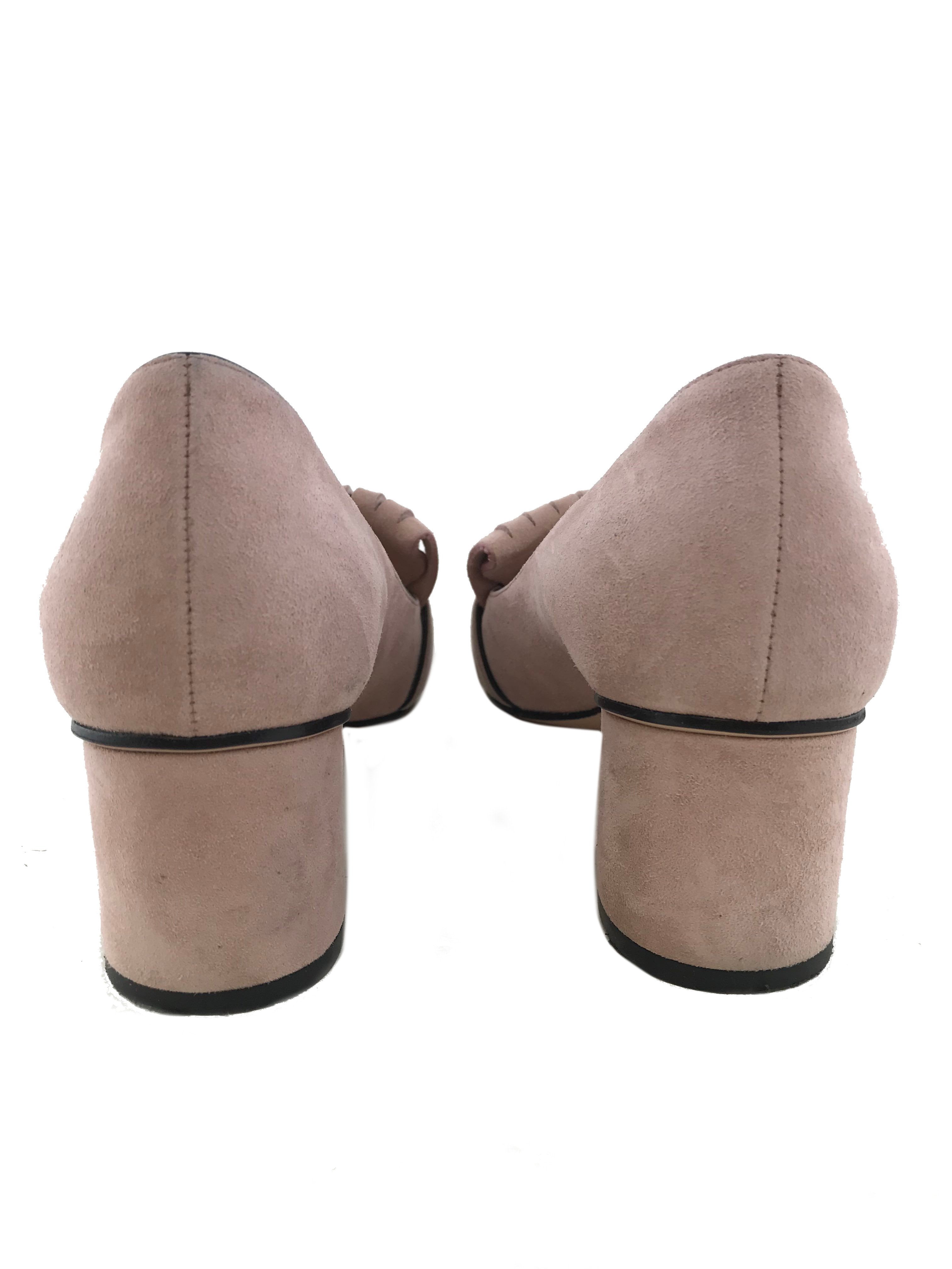 Gucci Marmont GG Suede Block Heel Pump Shoes for Women - Size 7.5 | Luxury Designer Heels for Parties, Weddings & Evening Events