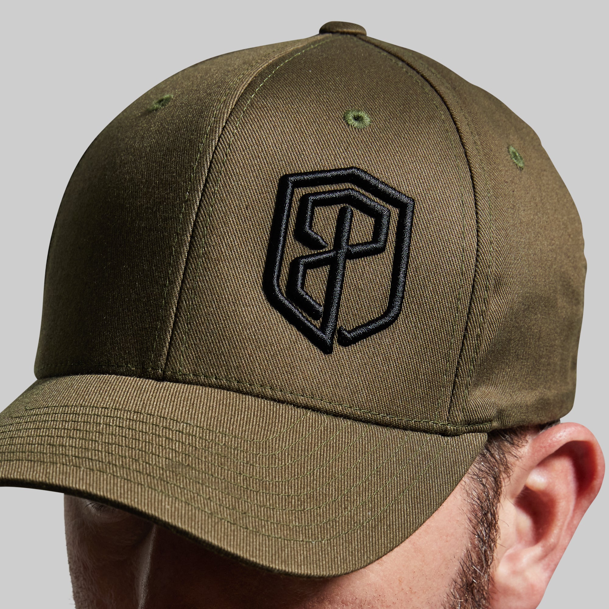 Custom Logo FlexFit Hat - Tactical Green Adjustable Baseball Cap for Men & Women - Perfect for Outdoor Sports, Hiking, and Casual Wear