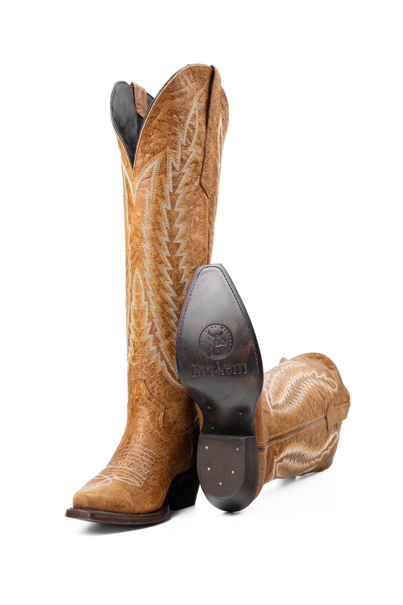 Valentina Tall Wide Calf Snip Toe Cowgirl Boots for Women - Comfortable Western Riding Boots for Country Dancing & Outdoor Adventures