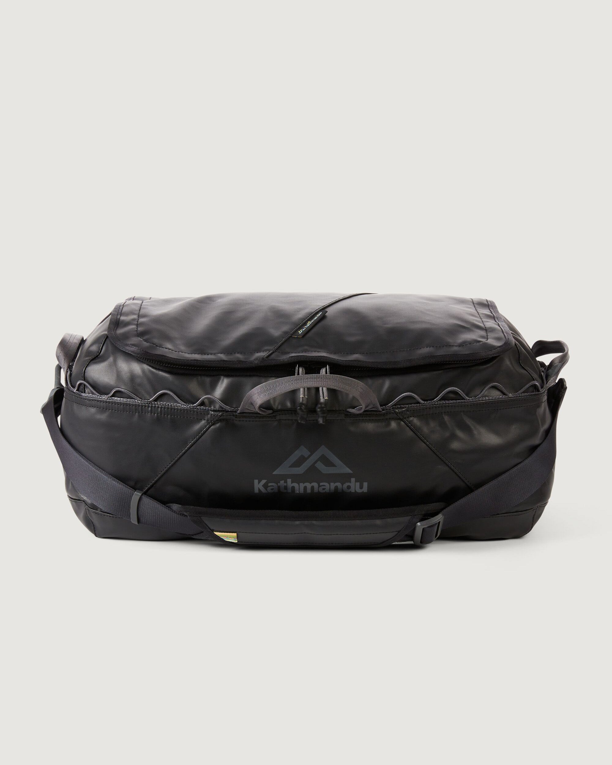 35L Indus Duffel Bag - Waterproof Travel Duffel for Gym, Camping & Weekend Trips - Durable Black Carry-On Luggage for Men & Women