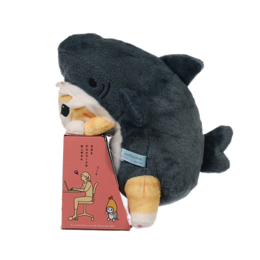 DREAMS Posture Pal Mofusand Shark Cat Plush Toy - Cute Kawaii Pillow for Back Support, Office Chair & Home Decor | Perfect Gift for Anime Fans & Stress Relief