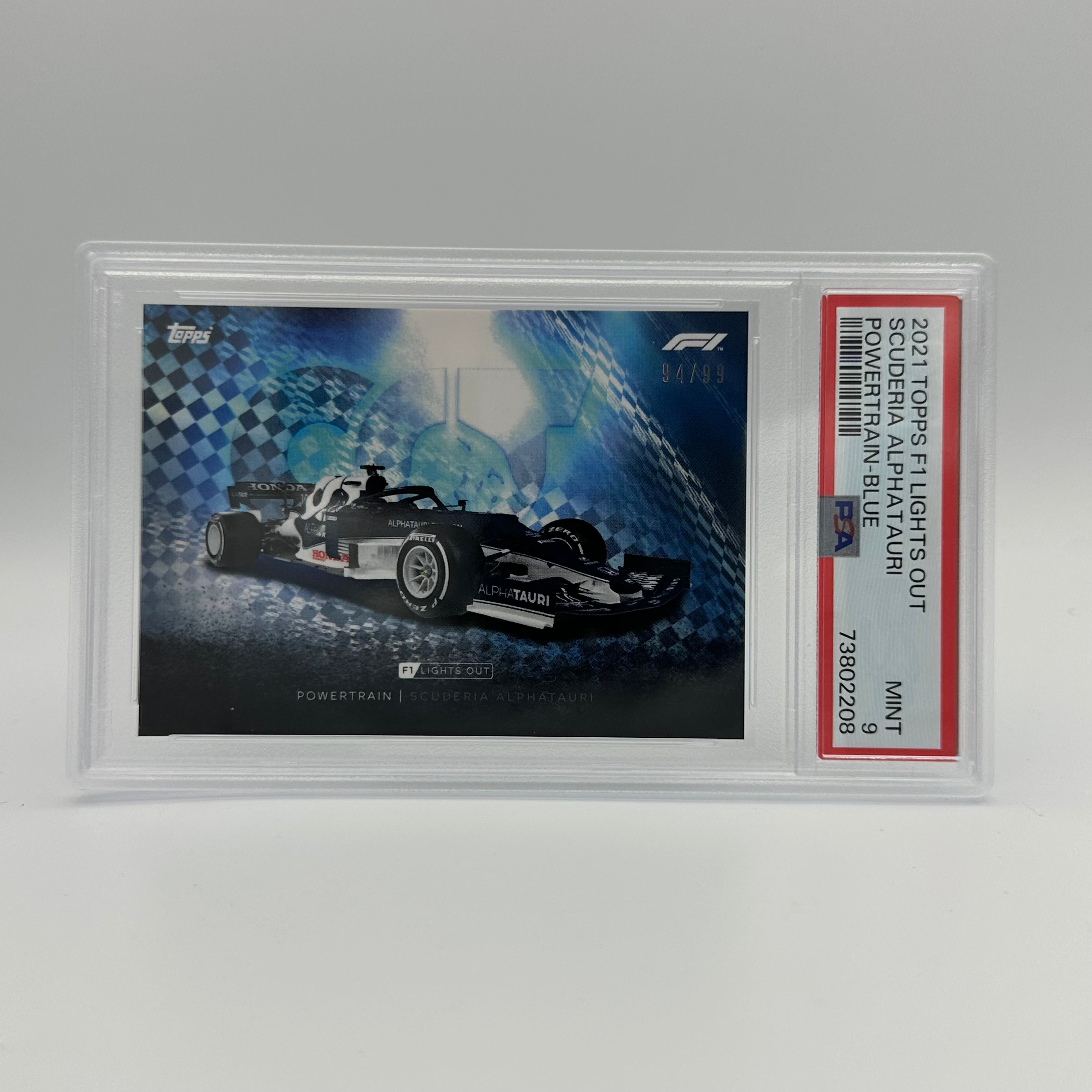 PSA 9 94/99 Scuderia AlphaTauri Powertrain Blue Racing Card - Rare Collectible for F1 Fans & Sports Memorabilia Enthusiasts (Perfect for Display, Trading, and Investment)