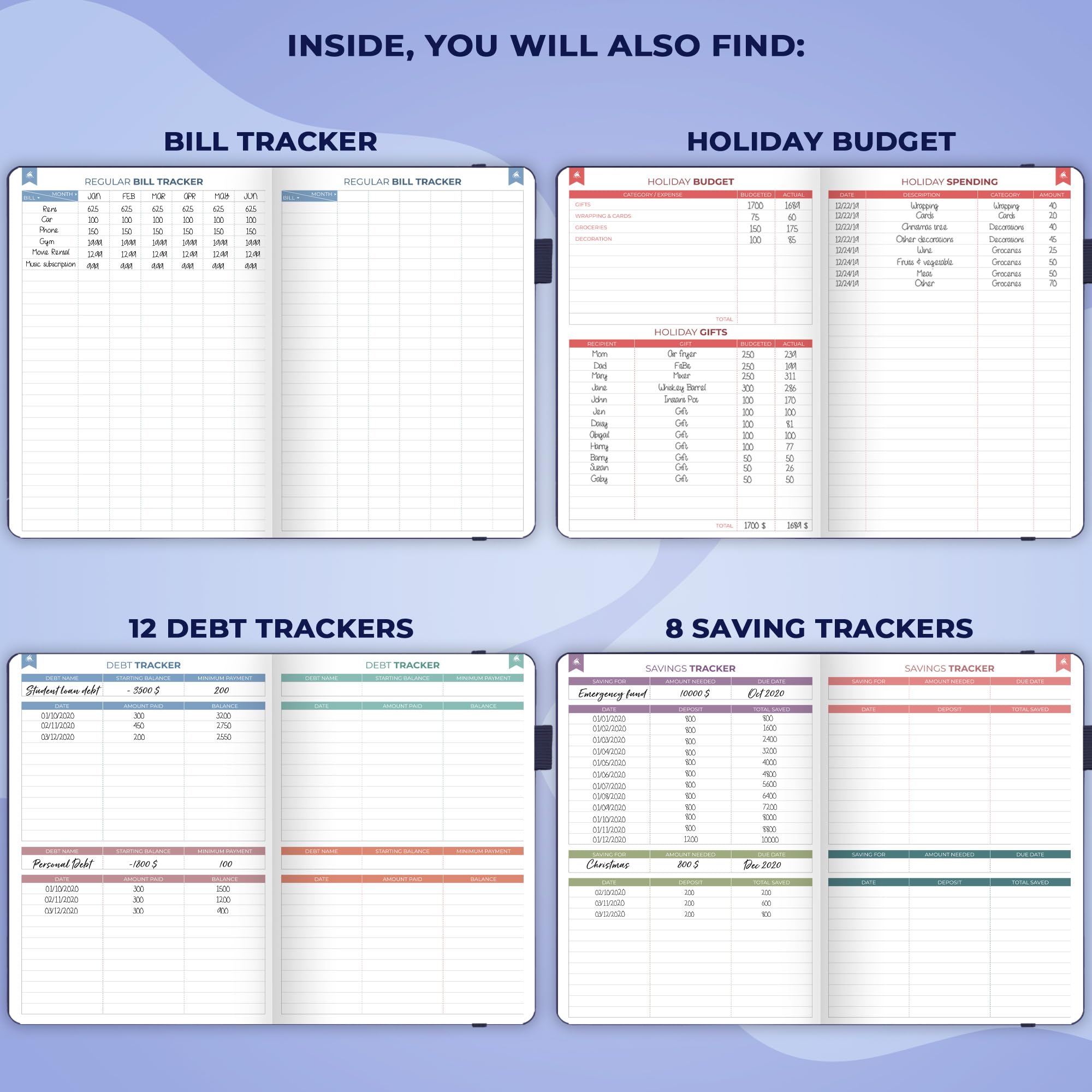 Clever Fox Budget Planner - Undated Expense Tracker & Bill Organizer for Home & Office Use