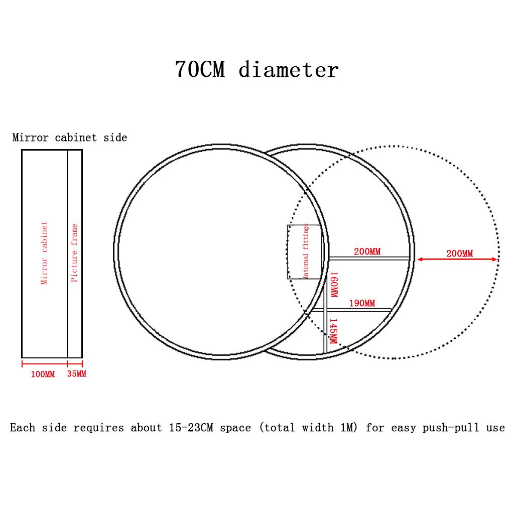 Wall-Mounted Round Mirror with Shelf - Modern Bathroom Storage Cabinet & Vanity Mirror for Small Spaces - Perfect for Powder Rooms, Guest Bathrooms & Apartment Decor
