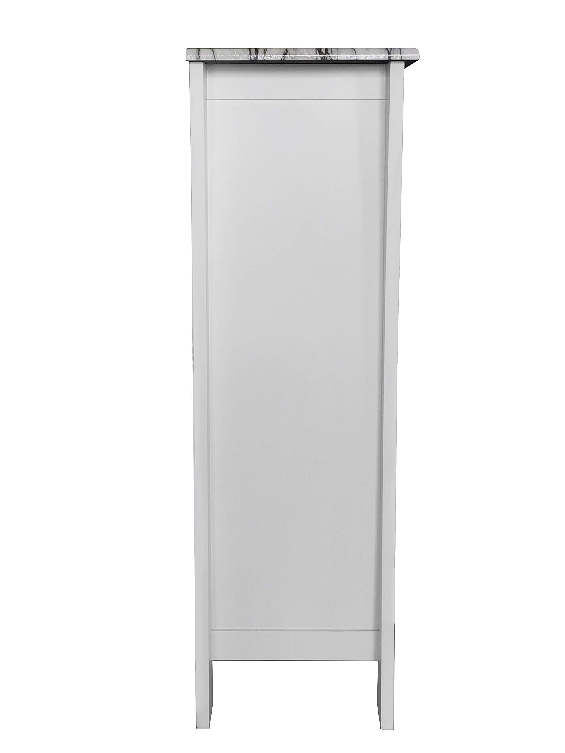 Hiland White Bar Cabinet with Wine Storage, Glass Holders & Drawer - Perfect for Home Bar, Dining Room or Kitchen Organization