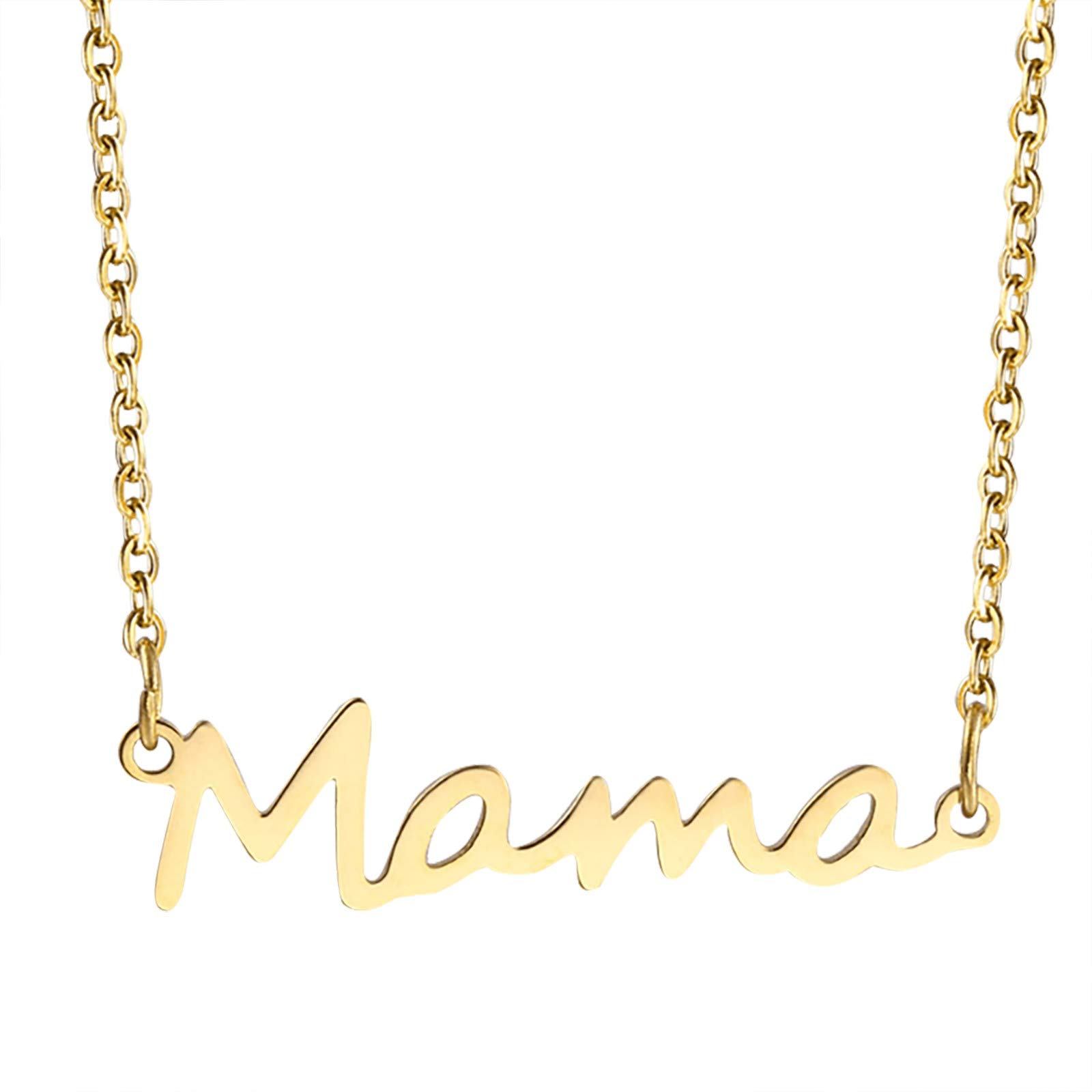 Johtae Stainless Steel Mother's Day Bracelet for Women - Elegant Letter Charm Bracelet Set in Gold (One Size) - Perfect Gift for Mom, Wife, Daughter on Birthday, Anniversary & Special Occasions