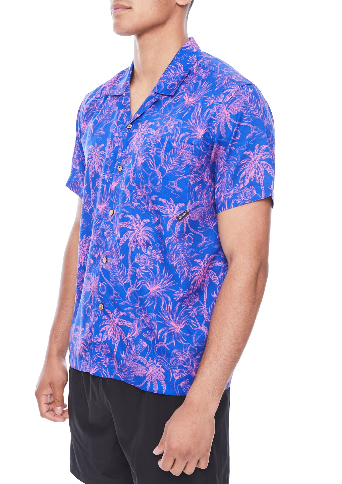 Stylish Palms Shirt for Men & Women - Tropical Print Casual Button Down Shirt - Perfect for Beach Vacations, Summer Parties & Outdoor Adventures