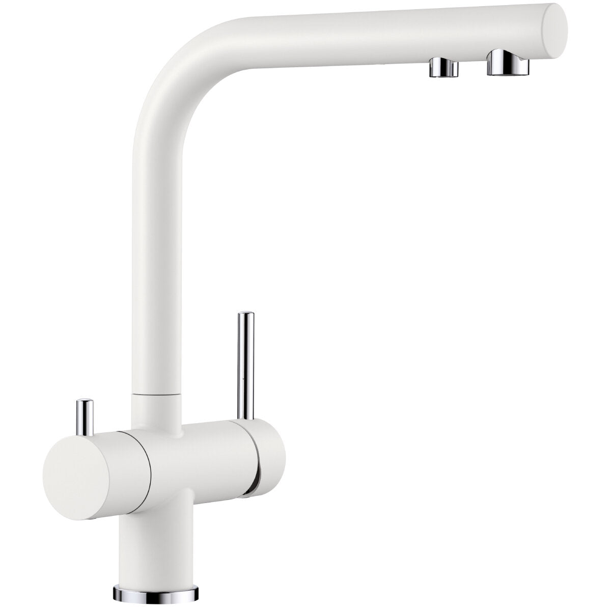 Blanco Fontas II Dual Lever Filtered Kitchen Faucet in White - Modern Pull-Down Sprayer for Easy Dishwashing & Food Prep (FONTASWF)