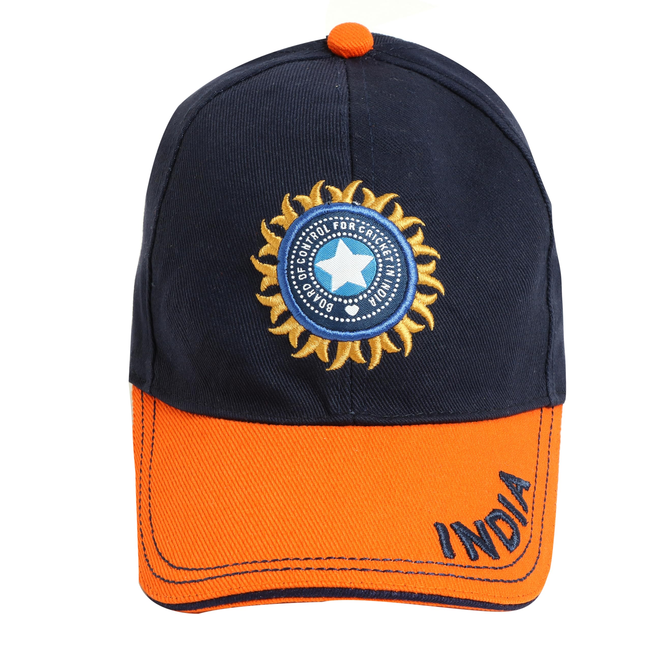 WMX India Cricket Cap for Men & Women - Blue Camo Cotton Baseball Hat with Sun Protection & Moisture Wicking - Large Size Unisex Cricket Fan Accessory - Perfect for Outdoor Sports, Cricket Matches & Summer Activities