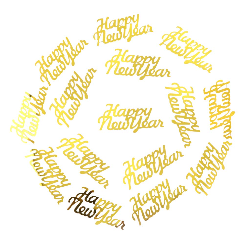 Healifty 3 Packs Happy New Year Confetti - Colorful Party Table Decorations for 2021 Holiday Celebrations, Birthday Parties & Wedding Receptions - Resin Sequins Scatter for Dining Tables, Photo Backdrops & Event Centerpieces