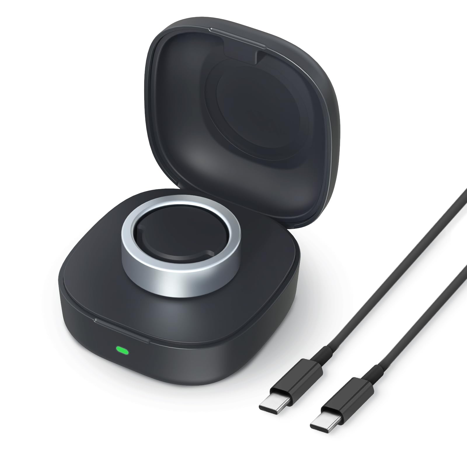 Oura Ring Gen3 Wireless Charger Case - Portable Travel Charging Box for Oura Ring Heritage & Horizon (Size 11) | Fast Charging Smart Ring Accessory for Home, Office & Travel Use
