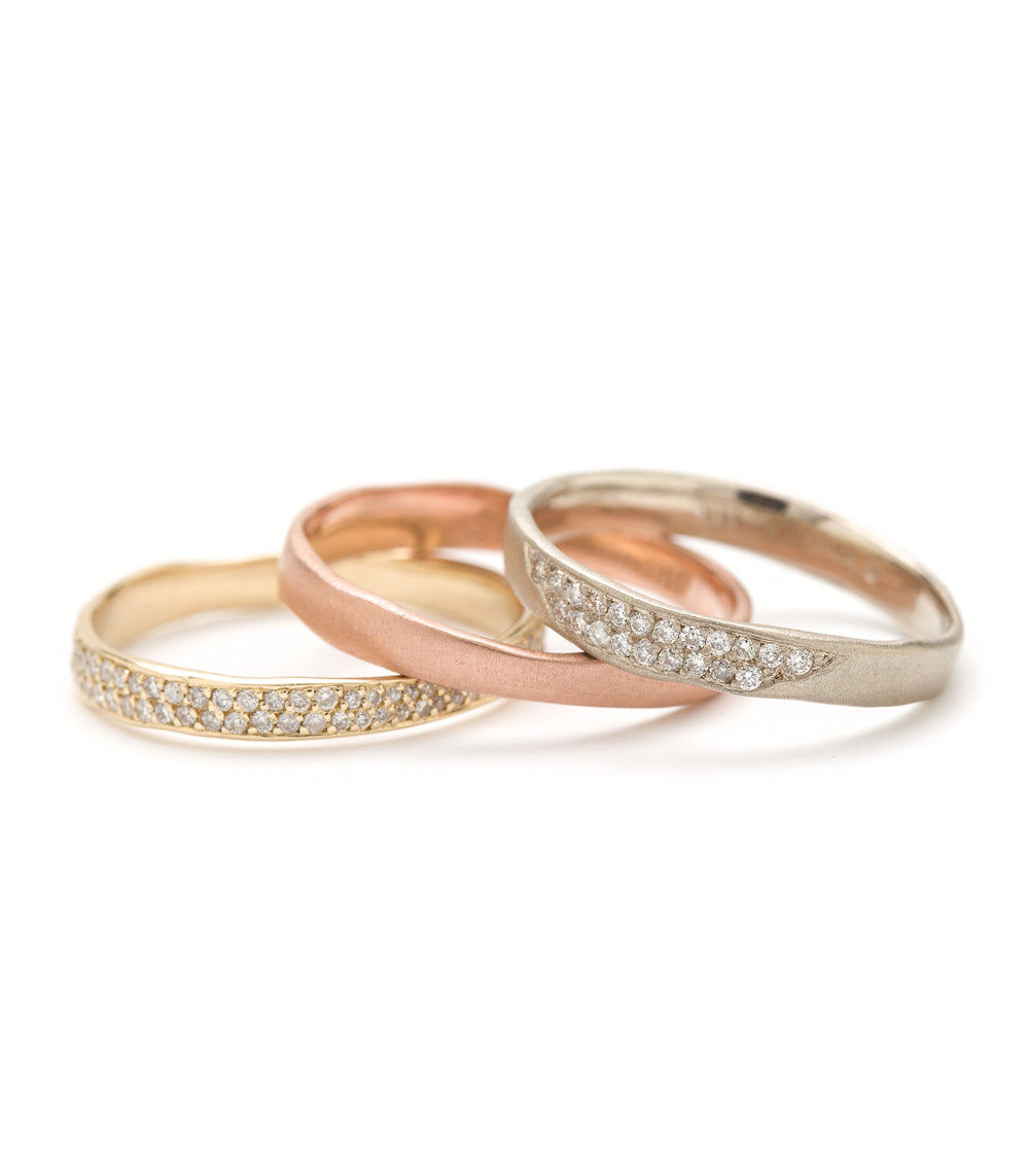 Elegant Torn Paper Diamond Eternity Band - 14K Gold Stackable Wedding Ring for Women - Perfect for Anniversary, Engagement & Everyday Wear