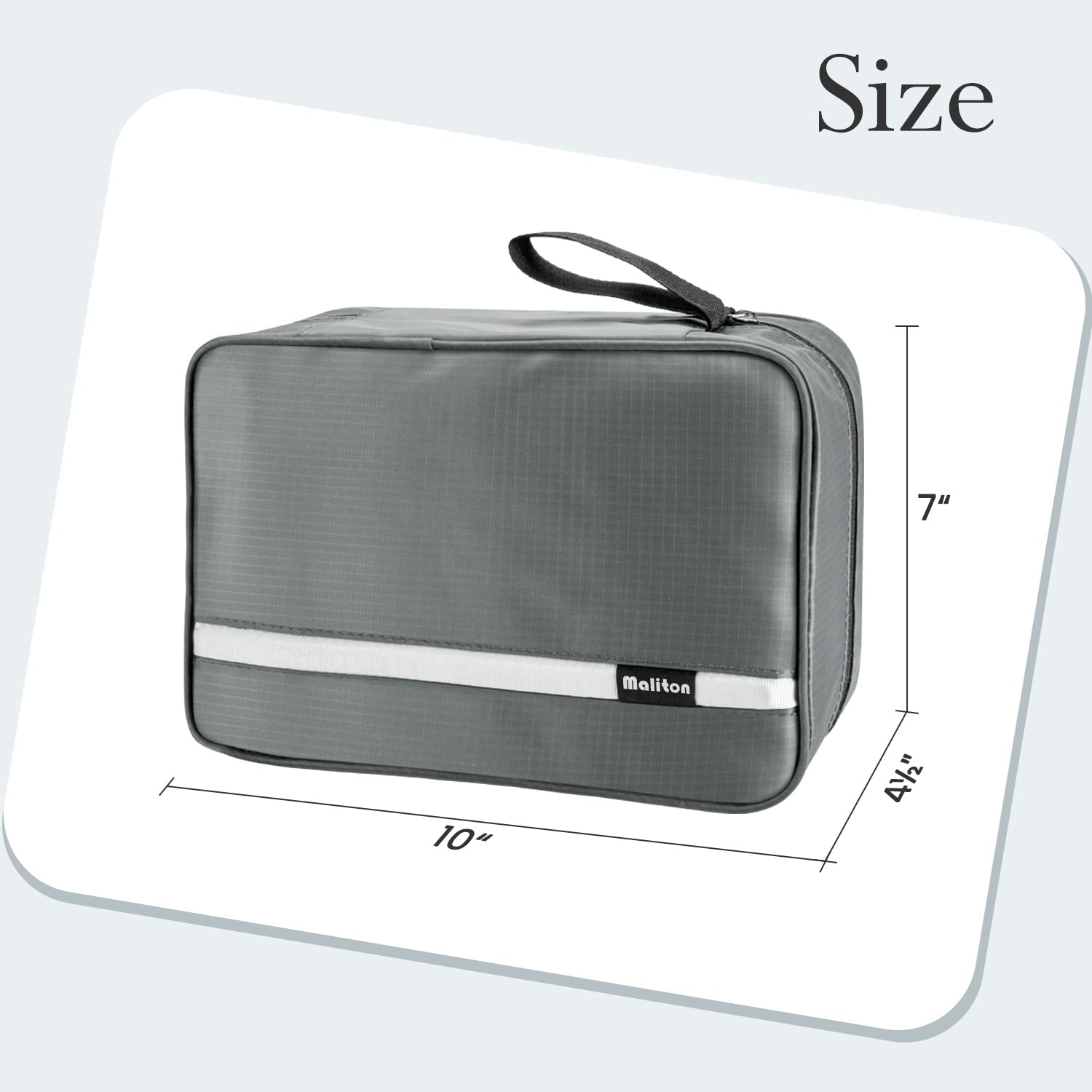 Premium Hanging Toiletry Bag for Men & Women - Large 4-Compartment Waterproof Travel Cosmetic Organizer | Ideal for Business Trips, Vacations & Gym Use (Grey)