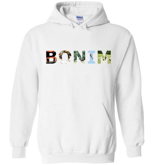 Bonim Heavy Blend Hoodie with Filled Logo - Cozy Pullover Sweatshirt for Men & Women - Perfect for Casual Wear, Gym, and Outdoor Activities