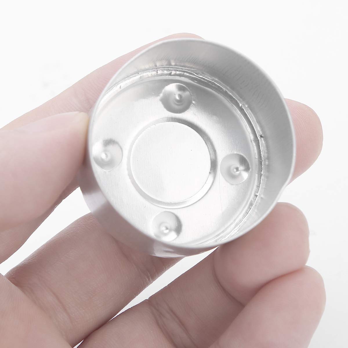 50pcs Silver Aluminum Tea Light Cups - Empty Metal Candle Tins for DIY Candle Making, Wax Melts & Home Decor - Perfect for Weddings, Parties & Aromatherapy