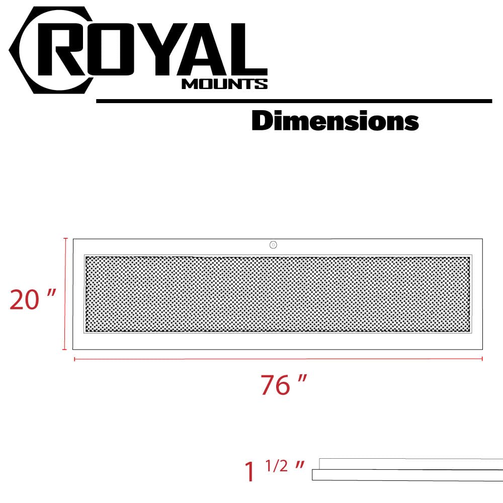 42U Heavy Duty Metal Door for ROY2216 Audio Video Equipment Rack - Perfect for Studio, Server Room & Data Center Organization