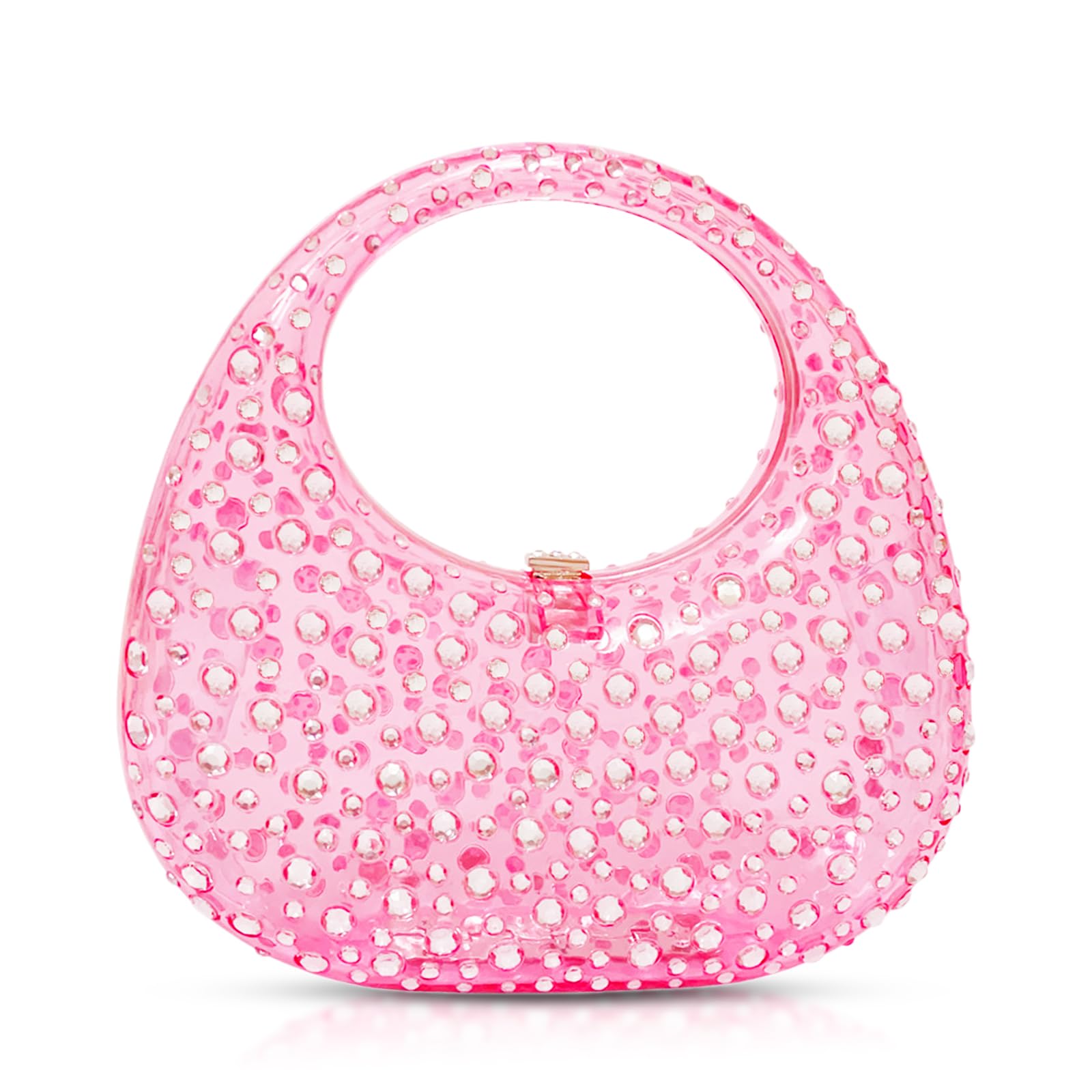 Elegant Women's Clutch Purses & Small Tote Bags - Diamond Evening Bag & Pink Acrylic Handbag for Wedding, Prom, Party & Travel | Perfect for Formal Events, Date Nights & Special Occasions