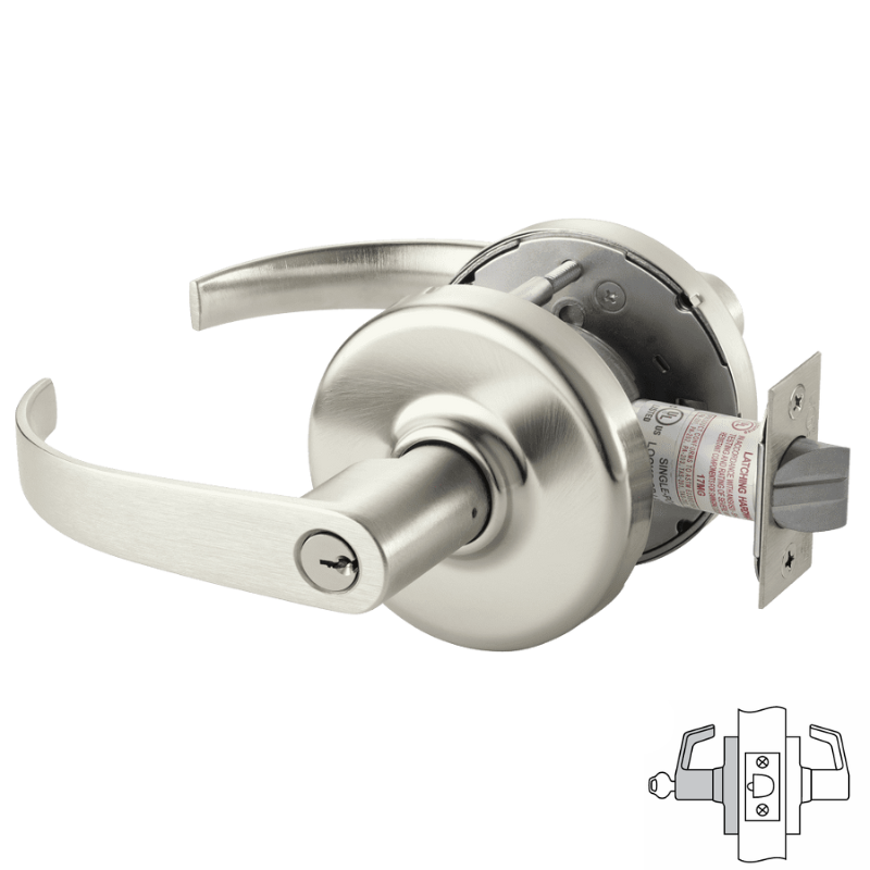 Corbin Russwin CLX3357 PZD Cylindrical Lock - Storeroom & Closet Function with Multiple Core Options | Secure Storage & Interior Door Solution