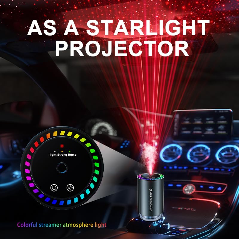 Smart Car Air Freshener & Essential Oil Diffuser - 50ml Cologne Perfume Lasts 4 Months, Auto On/Off, 3 Scent Intensity Modes - Perfect Car Accessories for Men & Women, Home & Office Use - Ideal for Long Drives, Daily Commute and Creating Relaxing Atmosphere