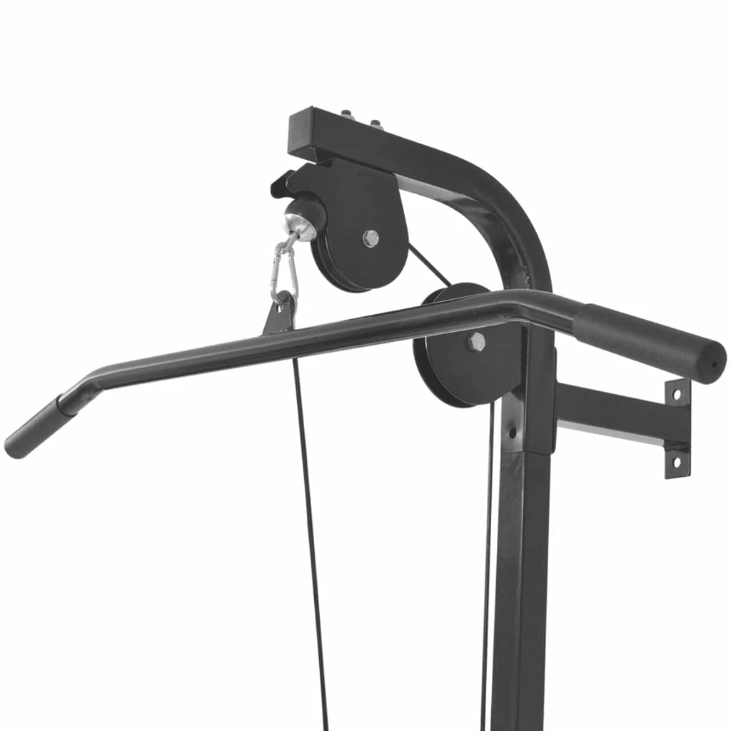 vidaXL Home Gym Wall Mount with 2 Pulleys - Strength Training Equipment for Full Body Workout at Home | Perfect for Small Spaces & Home Fitness Enthusiasts