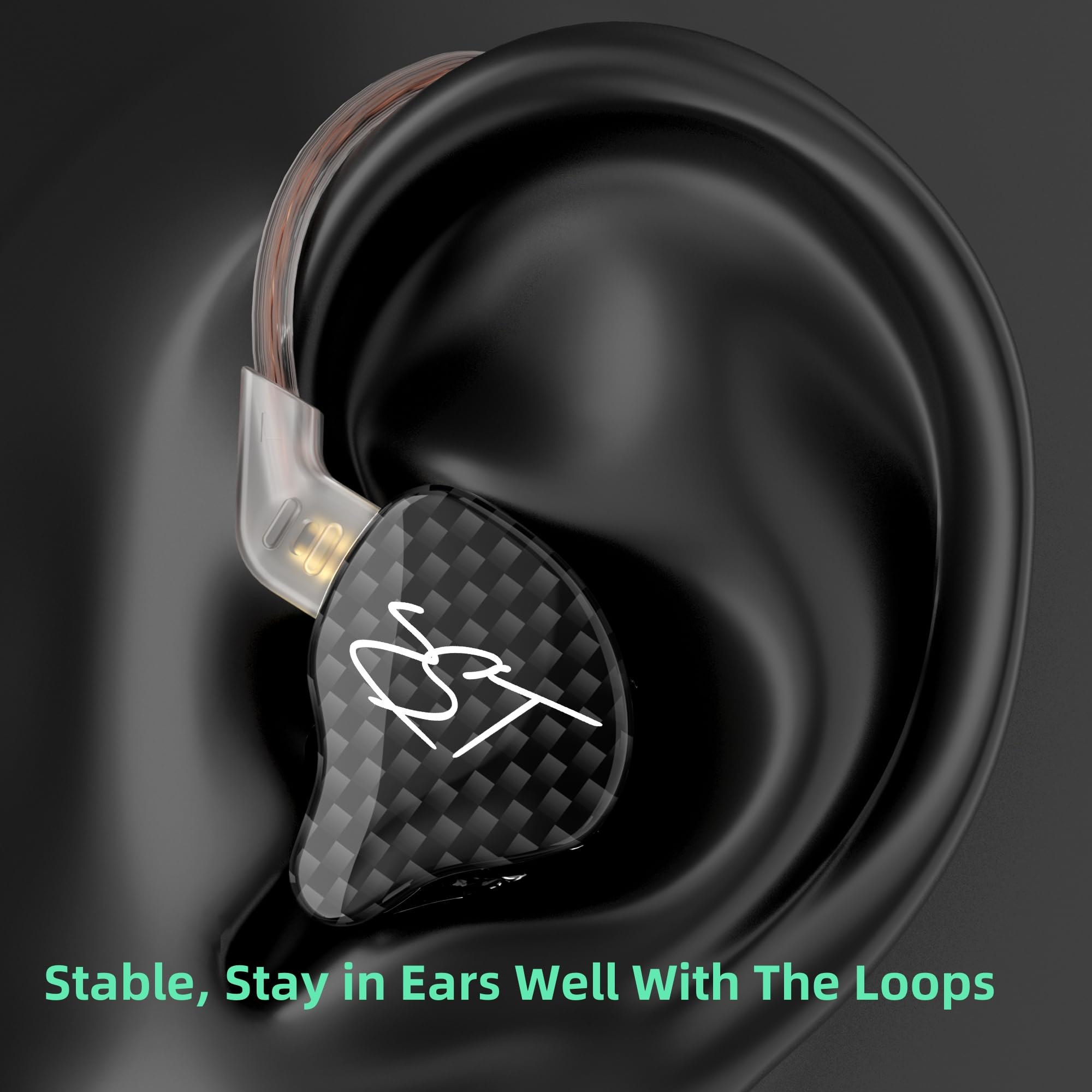 YINYOO KZ ZST Hybrid 1BA+1DD HiFi Wired In-Ear Earphones with Dynamic Driver - Premium Sound for Gaming, Music, and Studio Monitoring (No Mic)