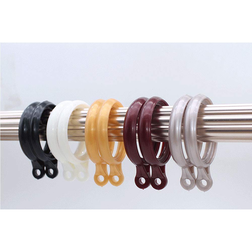 60 PCS Gold Shower Curtain Rings - Heavy Duty Hanging Hooks for Roman Rods, Noise Reducing Round Rings - Perfect for Bathroom, Spa & Hotel Decor