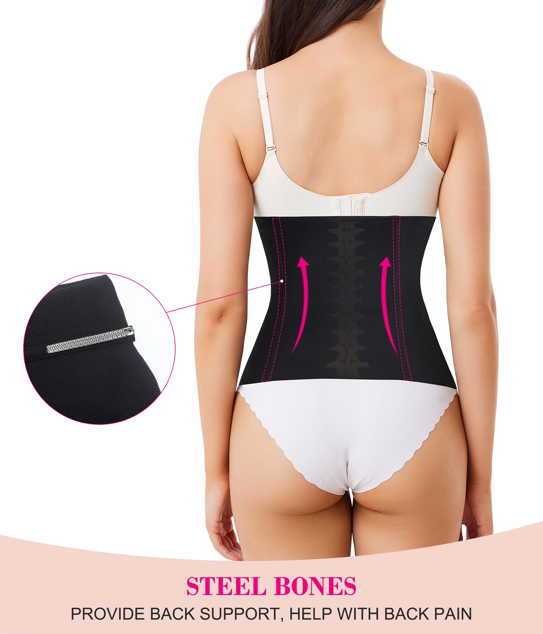 Nebility Plus Size Waist Trainer for Women - Tummy Control Corset Shapewear, Postpartum Girdle & Waist Cincher Body Shaper for Workout, Weight Loss and Special Occasions