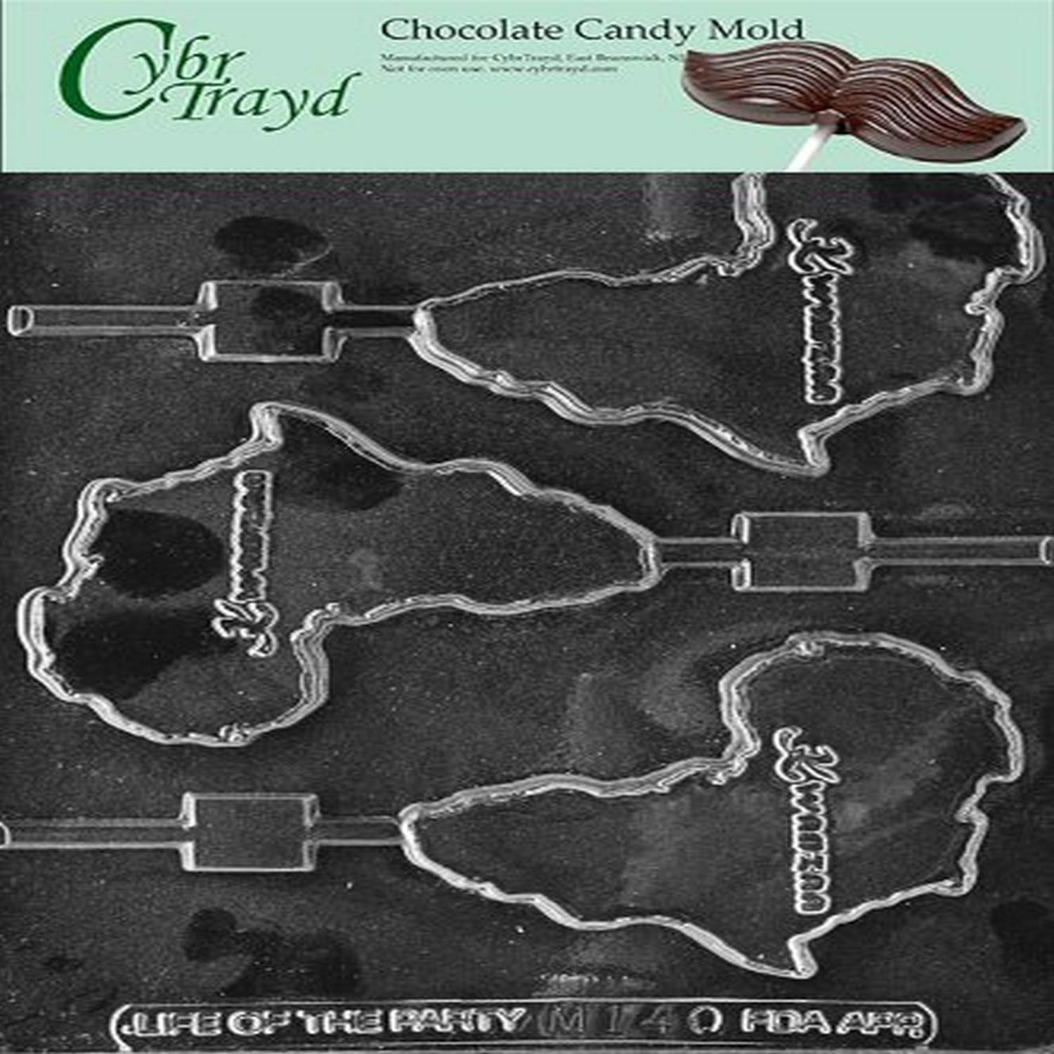 Cybrtrayd M140 Africa/Kwanzaa Lolly Chocolate Candy Mold - Perfect for Holiday Treats, Party Favors & DIY Dessert Making