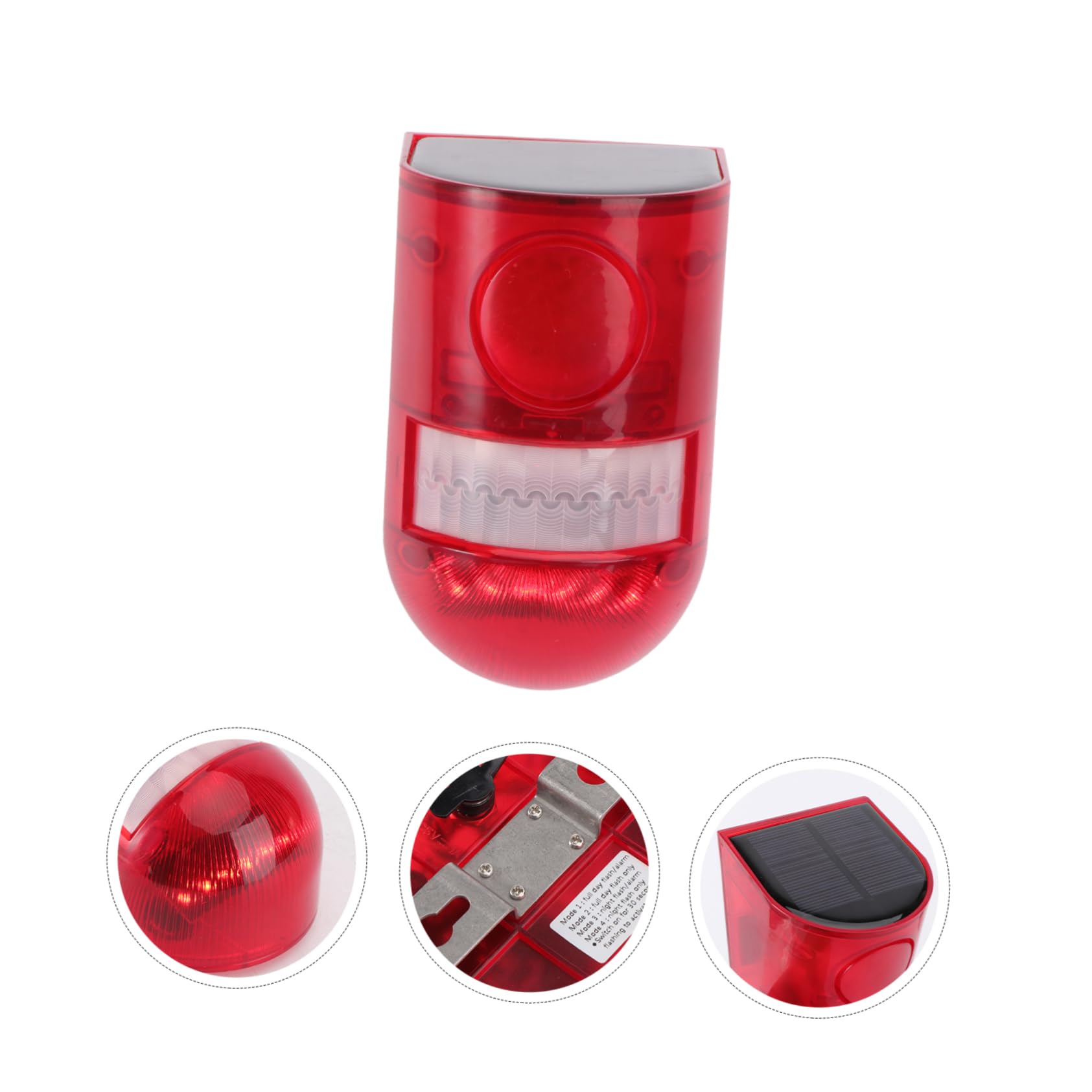 Jojofuny Solar-Powered Wireless Alarm Light - Outdoor LED Flashing Security Light with Night Sound & Waterproof Design for Farm, Garden, and Home Safety