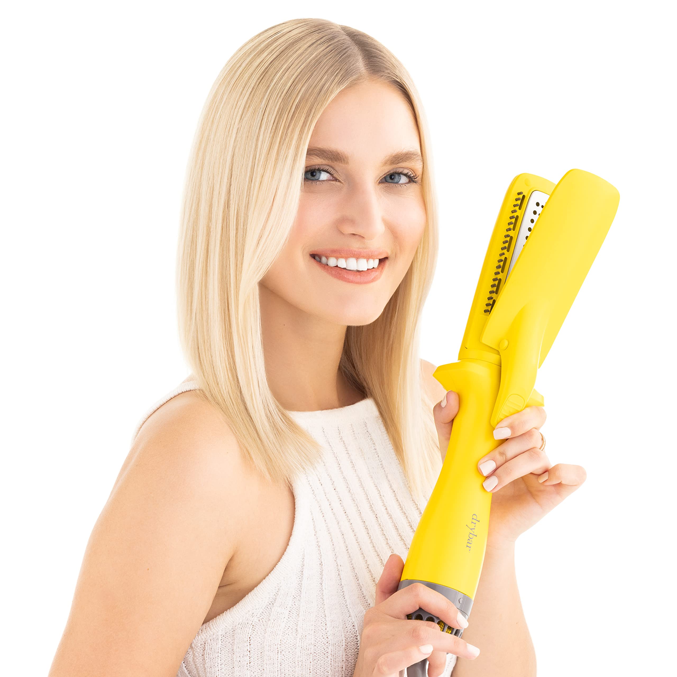 Drybar The Straight Shot Blow-Drying Flat Iron - Professional Hair Straightener & Blow Dryer Combo for Smooth, Shiny Hair | Perfect for Home Use & Salon Styling