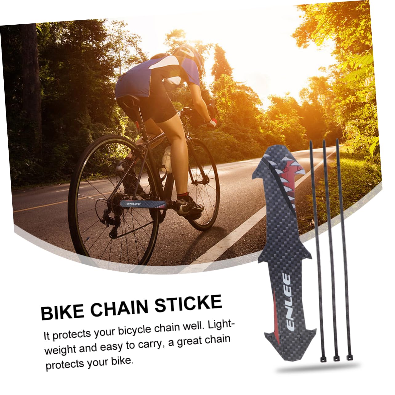 2 Sets Bike Chainstay Protector Stickers - Durable Mountain Bike Frame Guard Stickers, Chain Guard Accessories for MTB, Road Bikes - Prevent Scratches & Damage During Off-Road Riding & Commuting