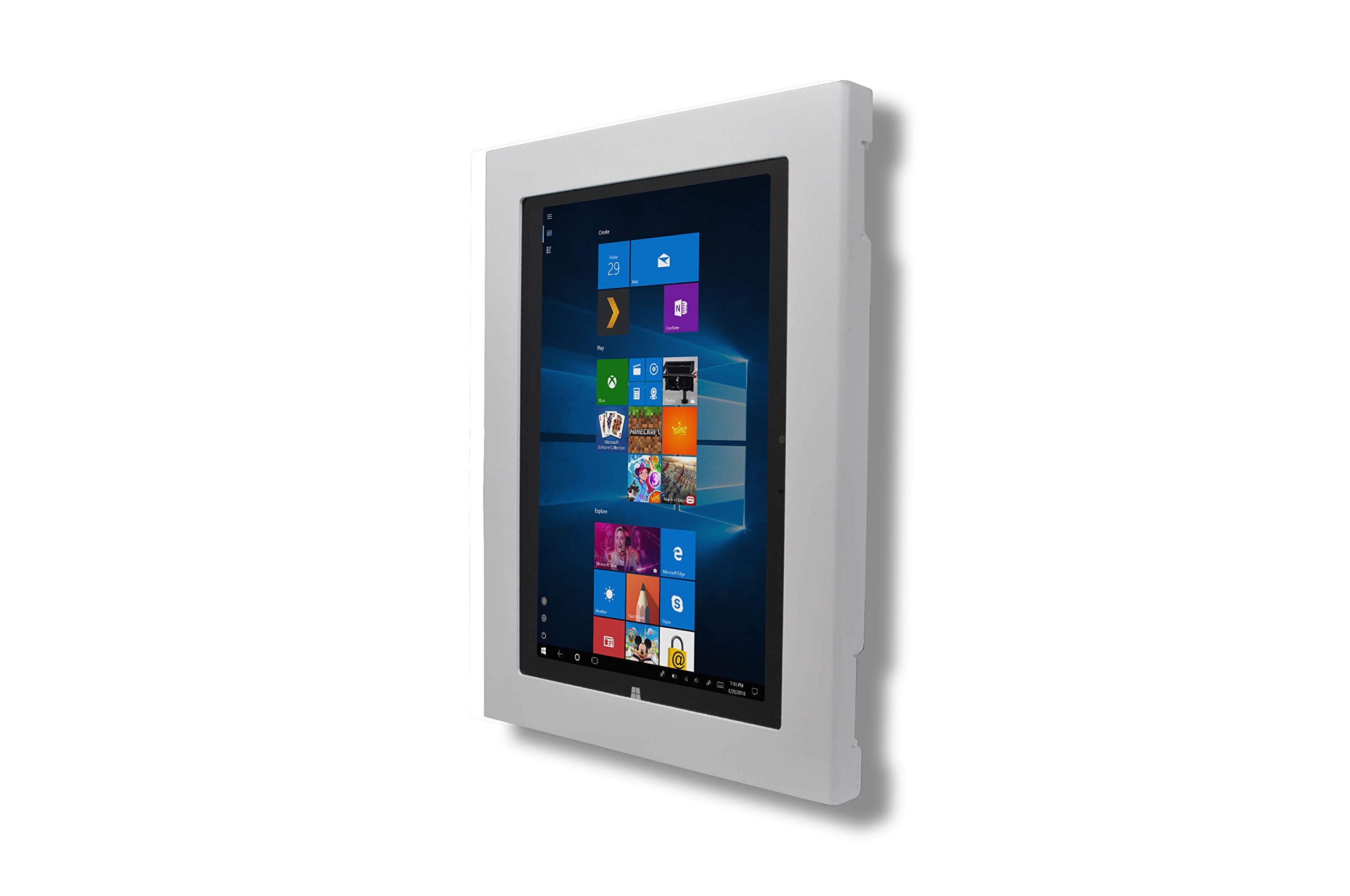 TABcare Secure Metal Locking Case for Lenovo Tablet 10 (3rd Gen) - Wall Mountable 75/100mm VESA Compatible - White - Perfect for Home, Office & School Tablet Protection