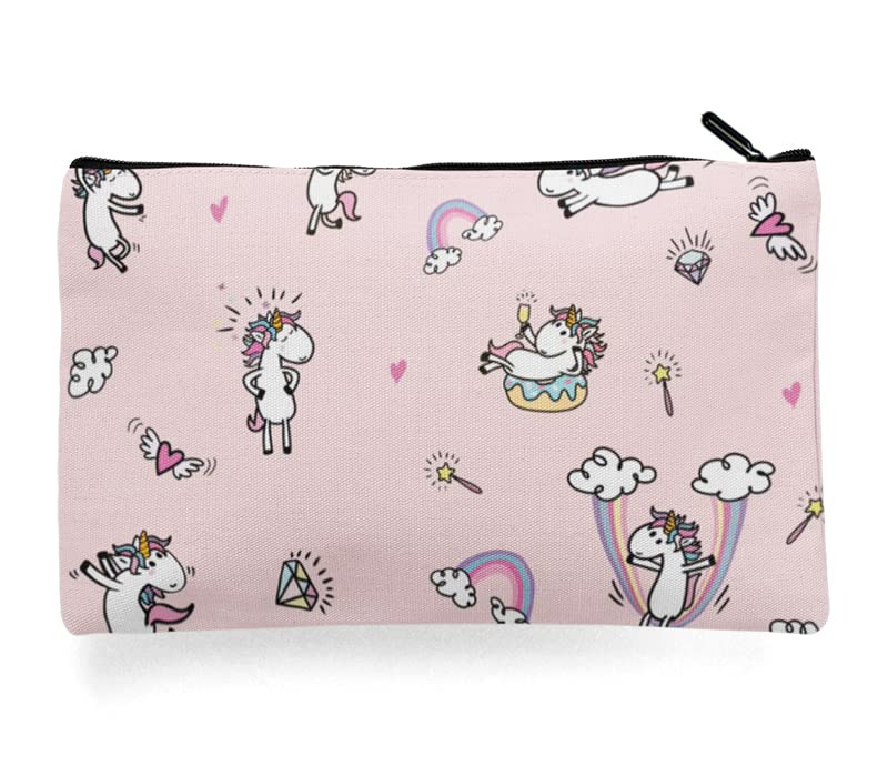 Multipurpose Canvas Pouch for Travel - Waterproof Cosmetic Bag, Stationery Organizer, Gadget Case, Handbag Accessory | Perfect for Daily Use, Business Trips & Outdoor Adventures (Unicon)