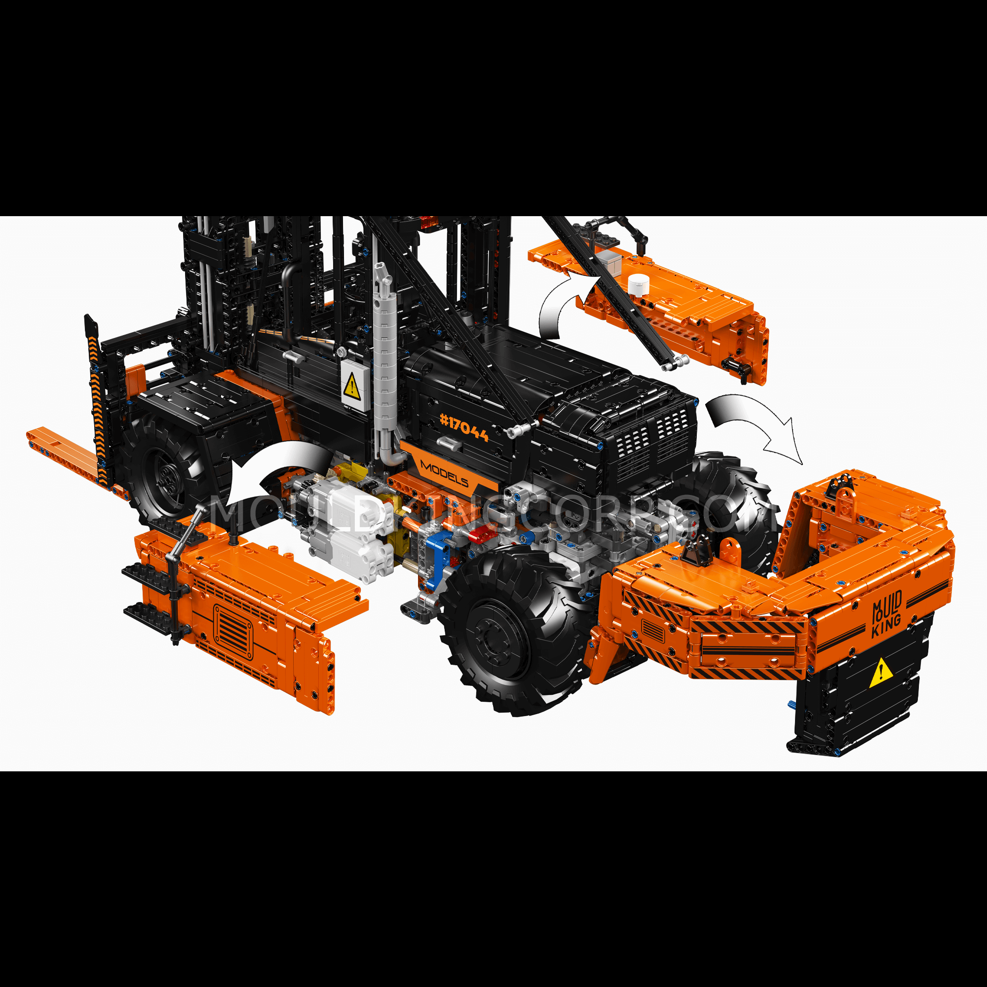 Mould King 17044/17045 Heavy Duty Forklift RC Building Set - 4579 Pcs STEM Toy for Adults & Kids | Construction Model Kit for Engineering Enthusiasts, DIY Project & Collectors | Perfect for Home, Office Display & Gift Giving