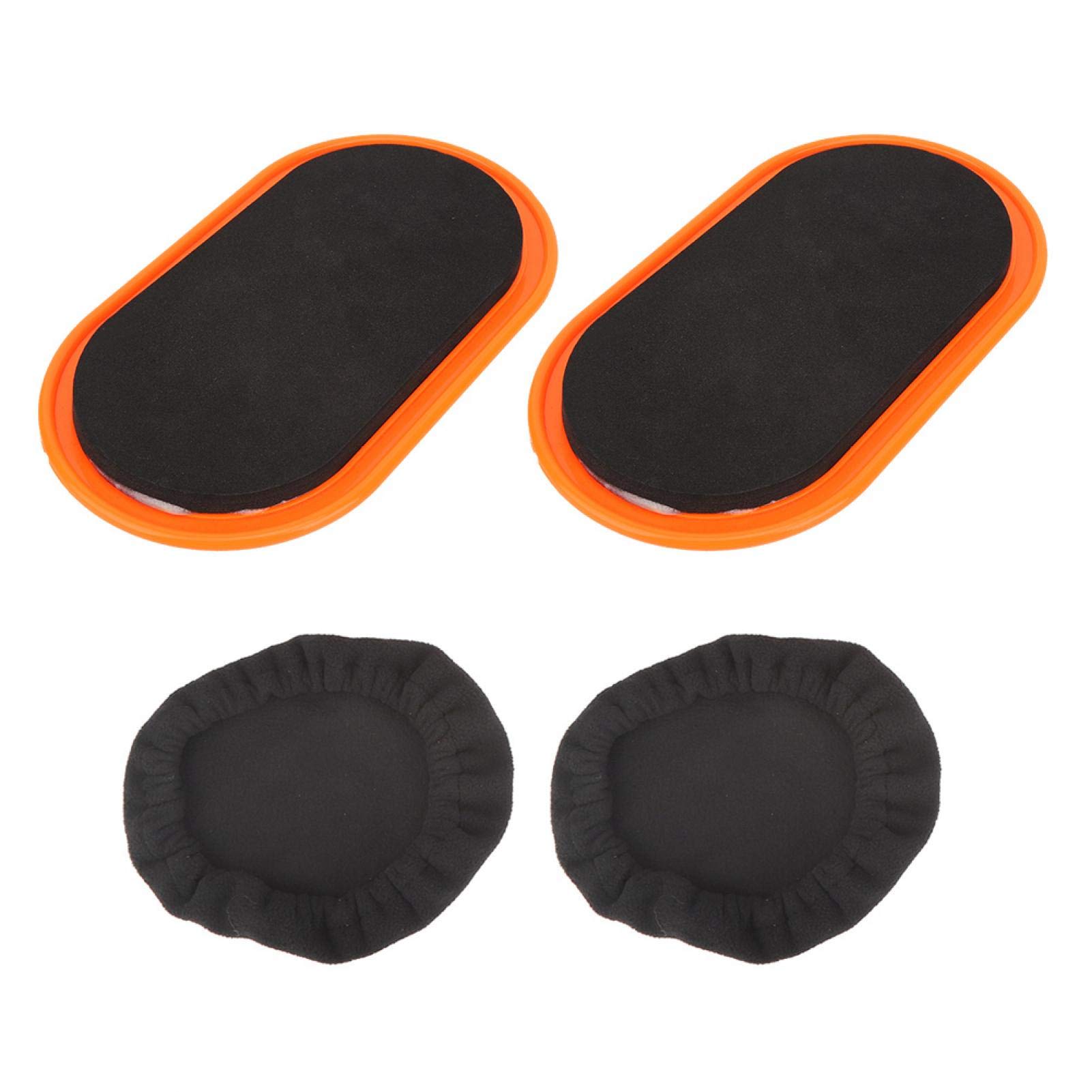 Jingyig High-Density Foam Workout Sliding Discs - 2-Piece Fitness Equipment Set for Home Gym, Core Training & Glute Exercises - Perfect for Adults & Kids (Yellow)