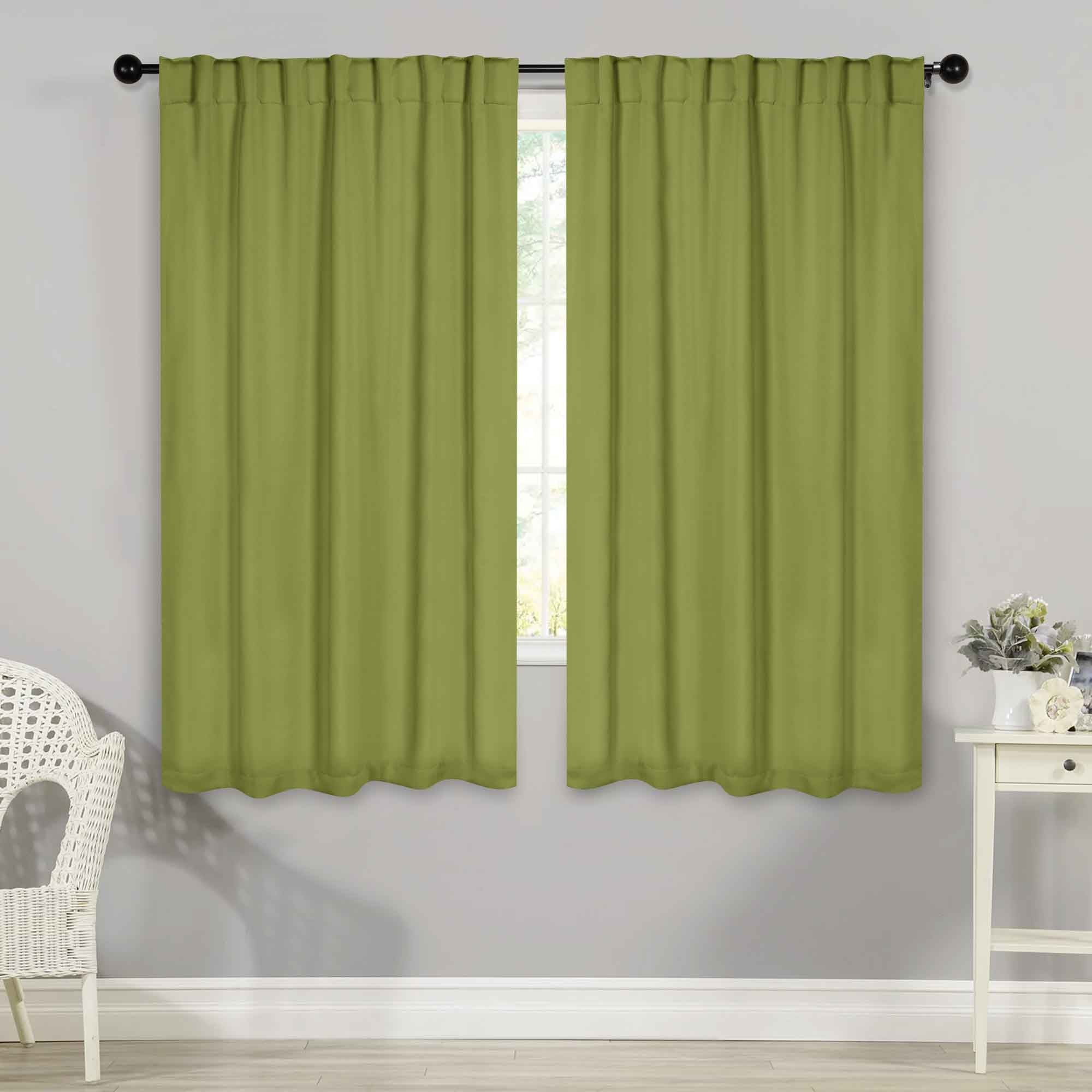 Premium Blackout Curtains for Bedroom - Thermal Insulated Room Darkening Drapes with Back Tabs (Set of 2 Panels) - Perfect for Home Theater, Nursery & Shift Workers