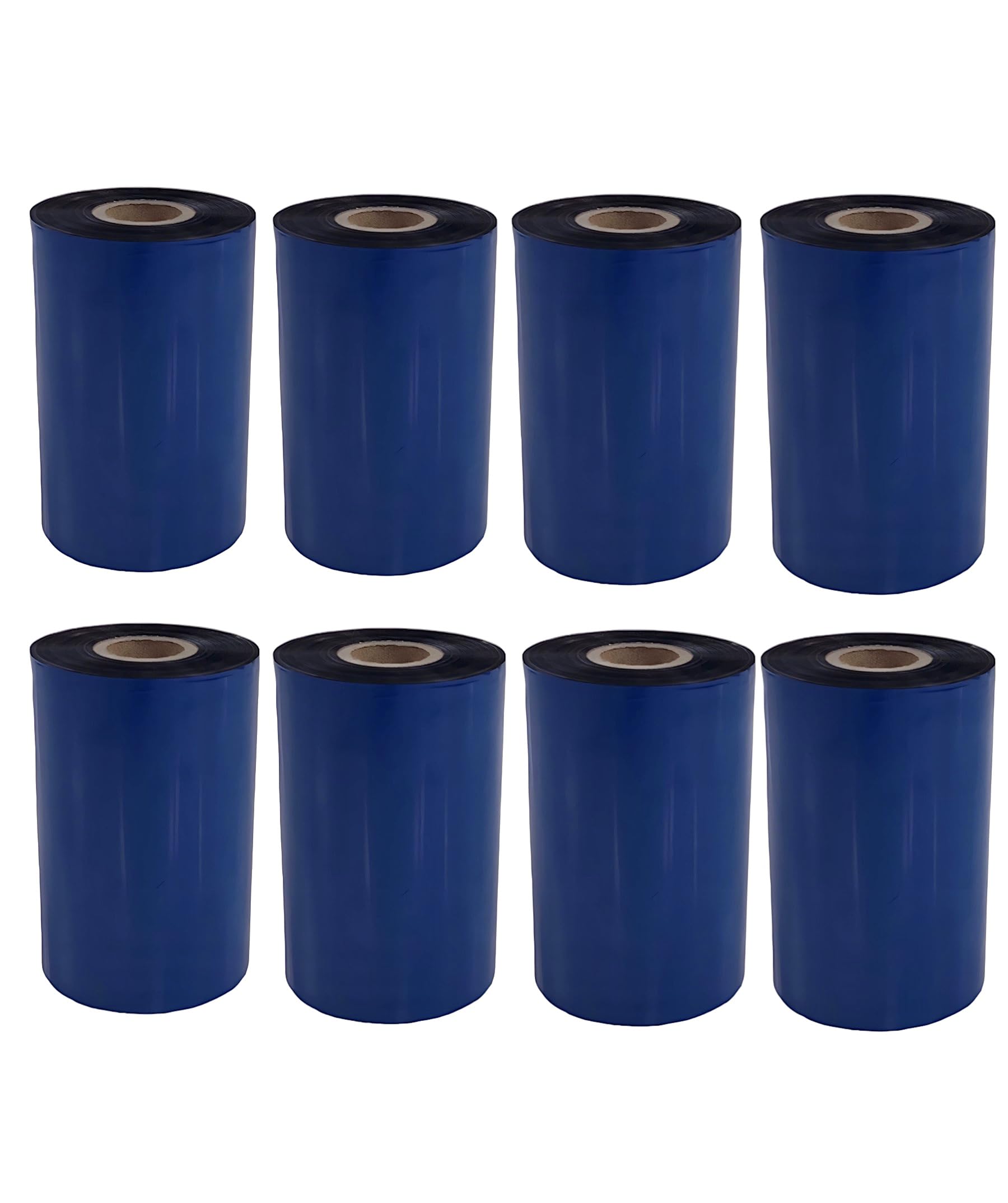 Bulk Thermal Transfer Printer Ribbon Rolls - 32 Pack Black Standard Resin-Enhanced Wax Ribbons (4.33