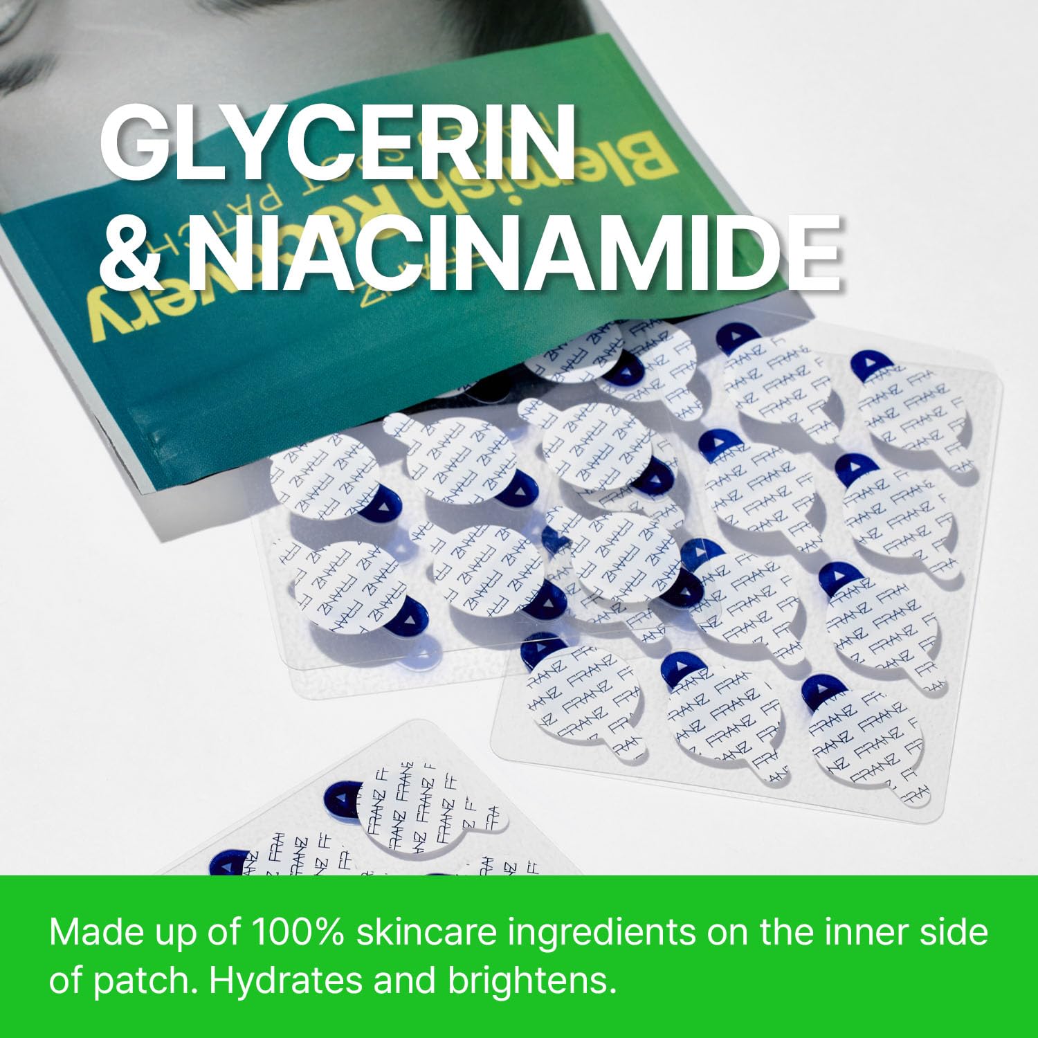 FRANZ Dark Spot Treatment UV Pimple Patches with Niacinamide & Alloferon - Invisible Acne Patches for Clear Skin | Korean Skincare for Acne & Blemishes | Day & Night Use Under Makeup