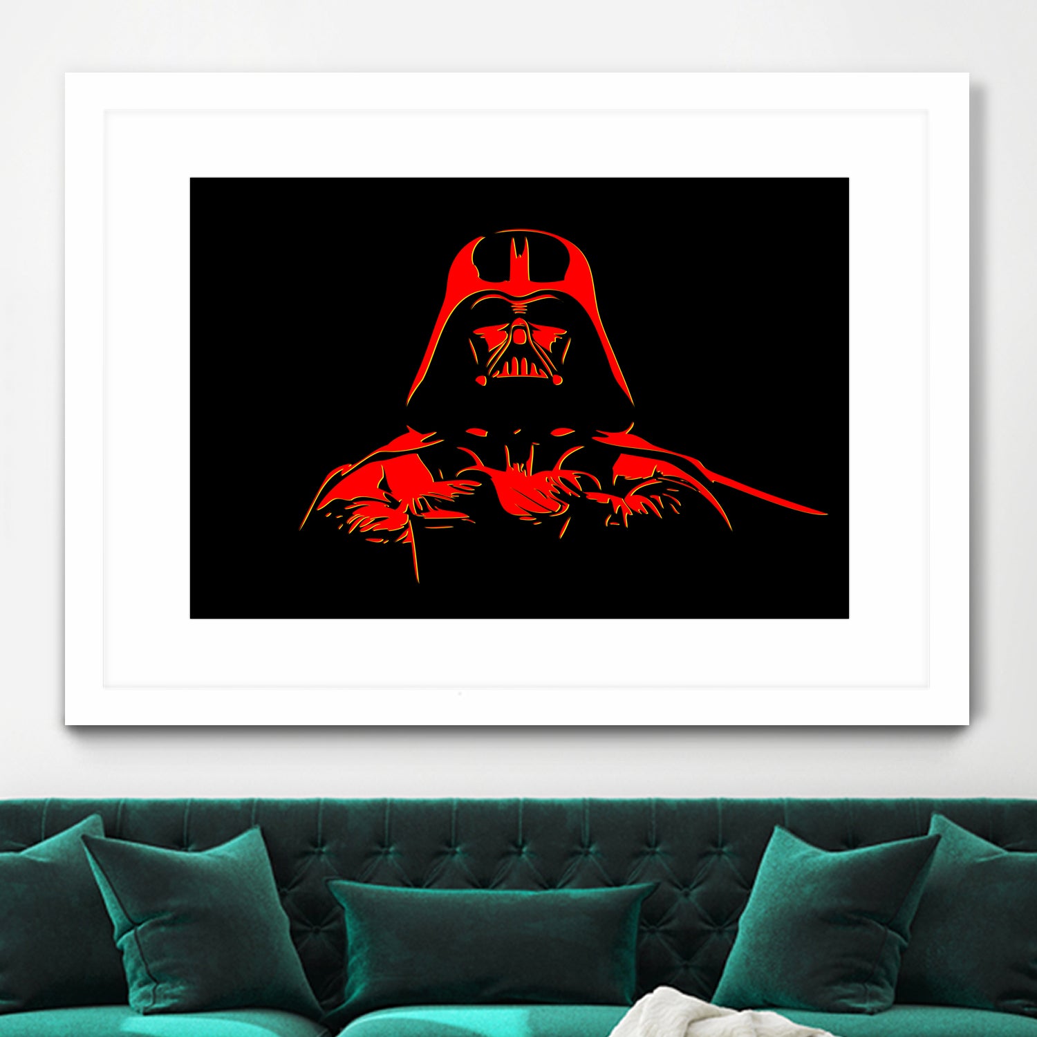Darth Vader Pop Art Print - Star Wars Wall Decor for Living Room, Bedroom & Office | Unique Sci-Fi Fan Gift