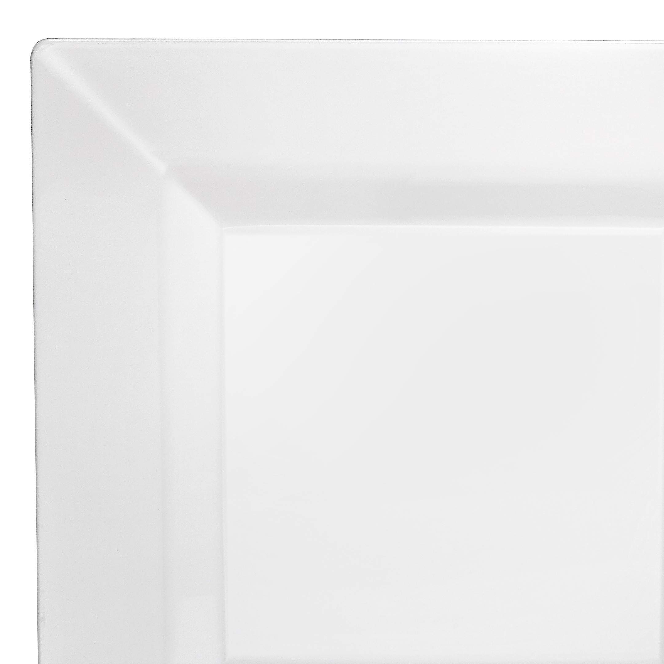 60-Pack Heavyweight Disposable Square White Plastic Plates - 8'' Appetizer Plates for Wedding, Party & Special Occasions - Elegant Dinnerware for Catering, Events & Home Entertaining