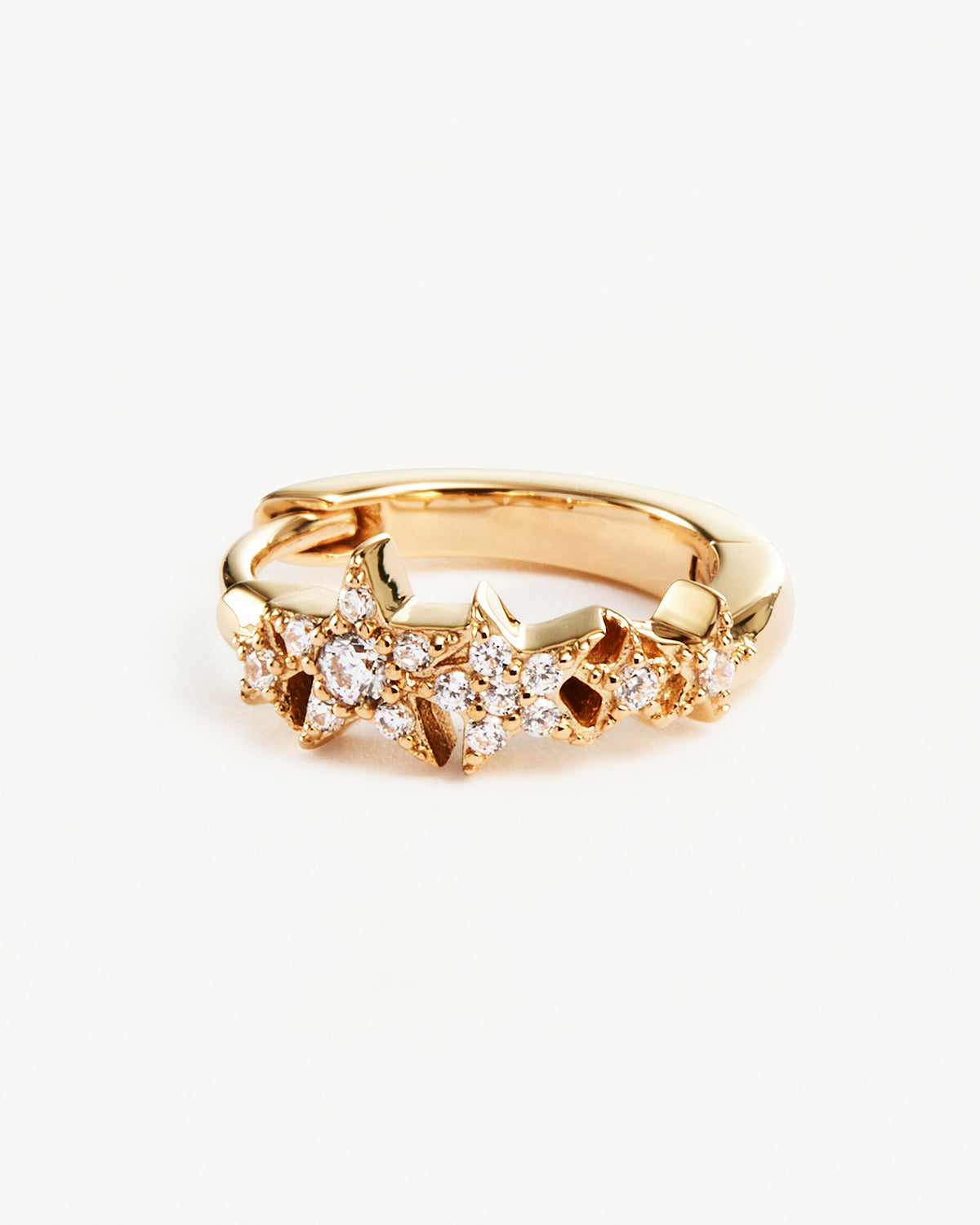 14K Solid Gold Stardust Lab-Grown Diamond Hoop Earrings for Women - Perfect for Weddings, Anniversaries & Everyday Luxury