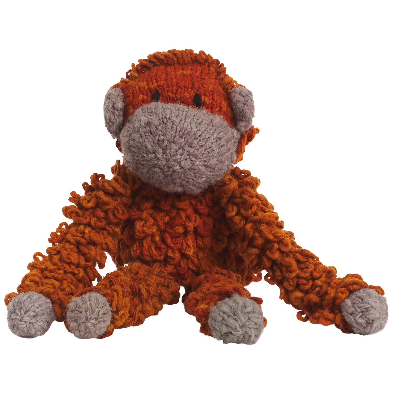 Soft Wool Orangutan Plush Toy - Small Cuddly Stuffed Animal for Kids, Perfect Gift for Birthdays & Nursery Decor | Ideal for Playtime, Cuddling & Collectibles
