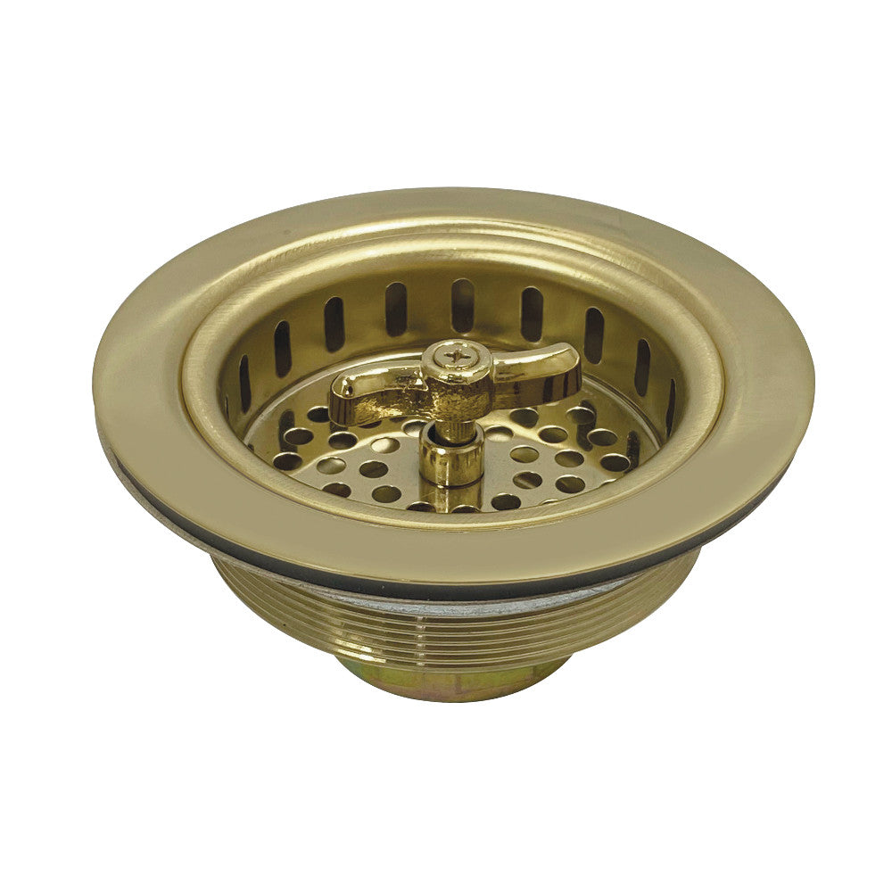 Kingston Brass K212MB Tacoma Spin and Seal Sink Basket Strainer - Matte Black Finish for Kitchen Sink Drain, Perfect for Food Waste Disposal and Easy Cleaning