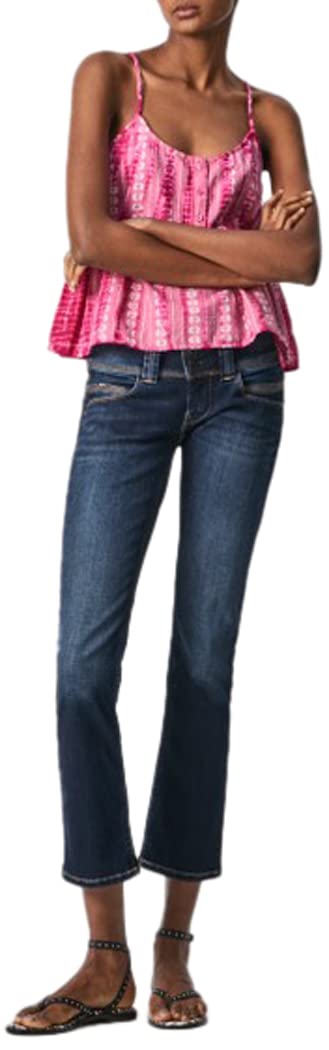 Pepe Jeans Women's Straight Leg Jeans - High Waist Stretch Denim Pants for Casual & Office Wear | Comfortable Everyday Women's Trousers for Work, Shopping & Dating