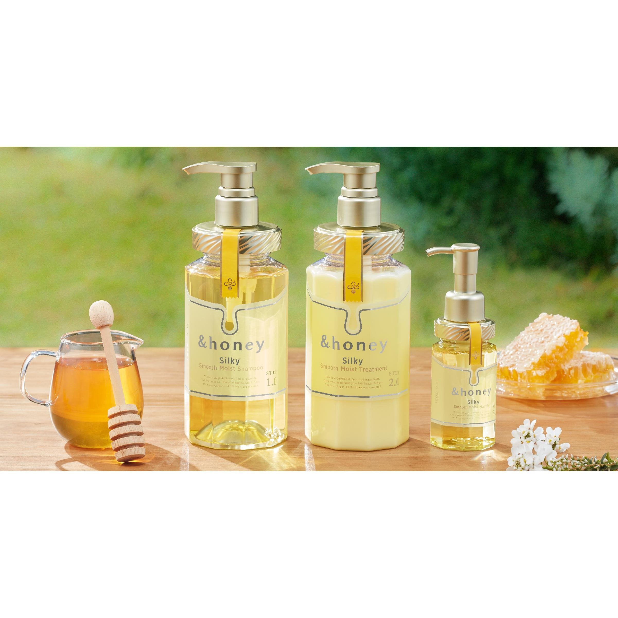 &honey Silky Smooth Moisture Shampoo 1.0 - Japanese Honey Shampoo for Dry Damaged Hair - 440ml Hydrating Hair Care - Perfect for Daily Use & Salon-Quality Results at Home