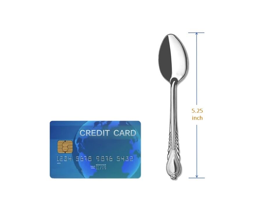 12-Piece Mini Teaspoon Set - Stainless Steel Demitasse Espresso Spoons, Mirror Polished, Dishwasher Safe, Rust & Heat Resistant - Perfect for Coffee, Tea, Desserts & Cocktail Serving