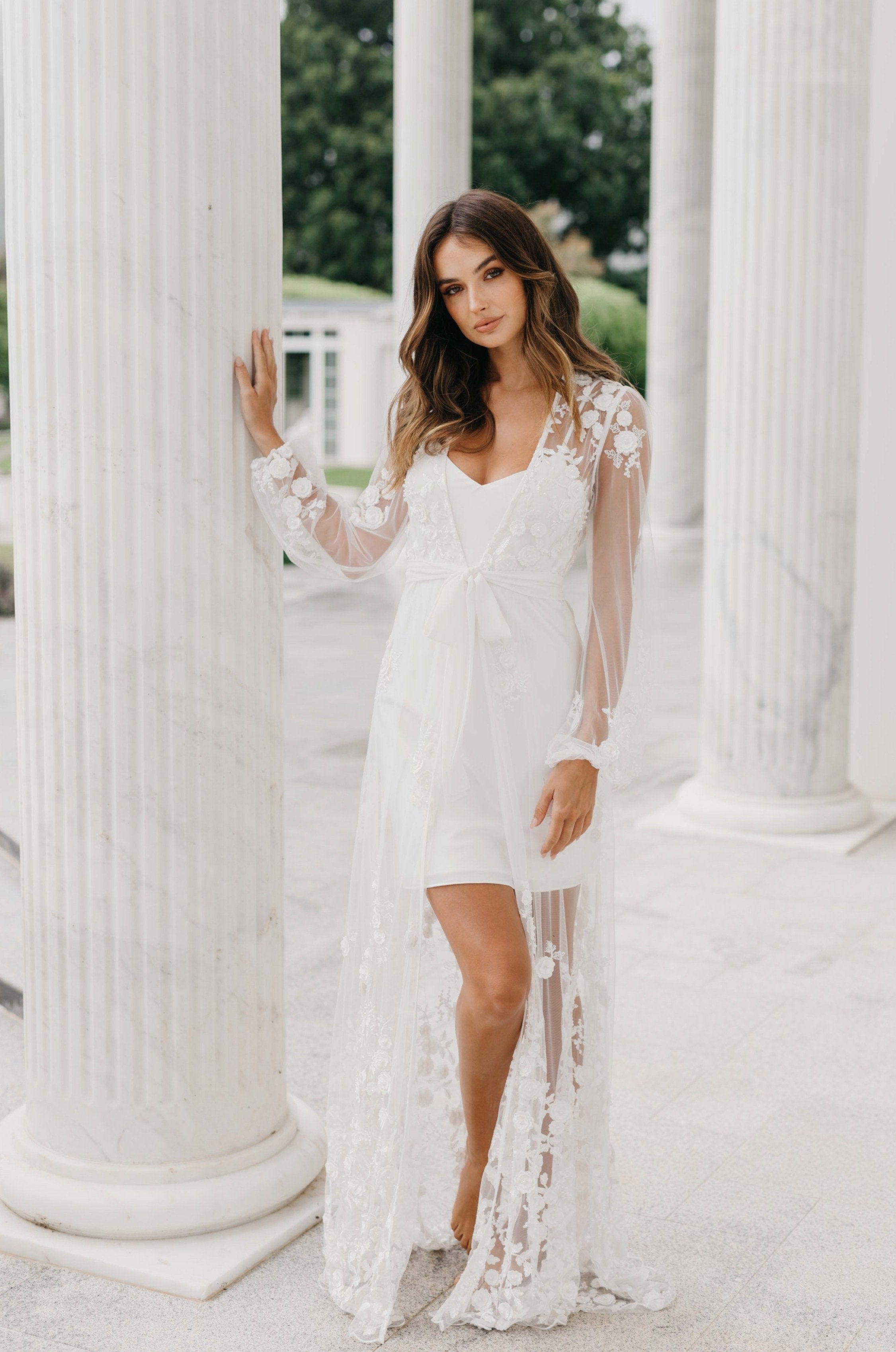 Steffanie Beaded Floral Lace Maxi Dress with Slip - Elegant Boho Wedding Guest Dress for Summer Parties & Beach Vacations